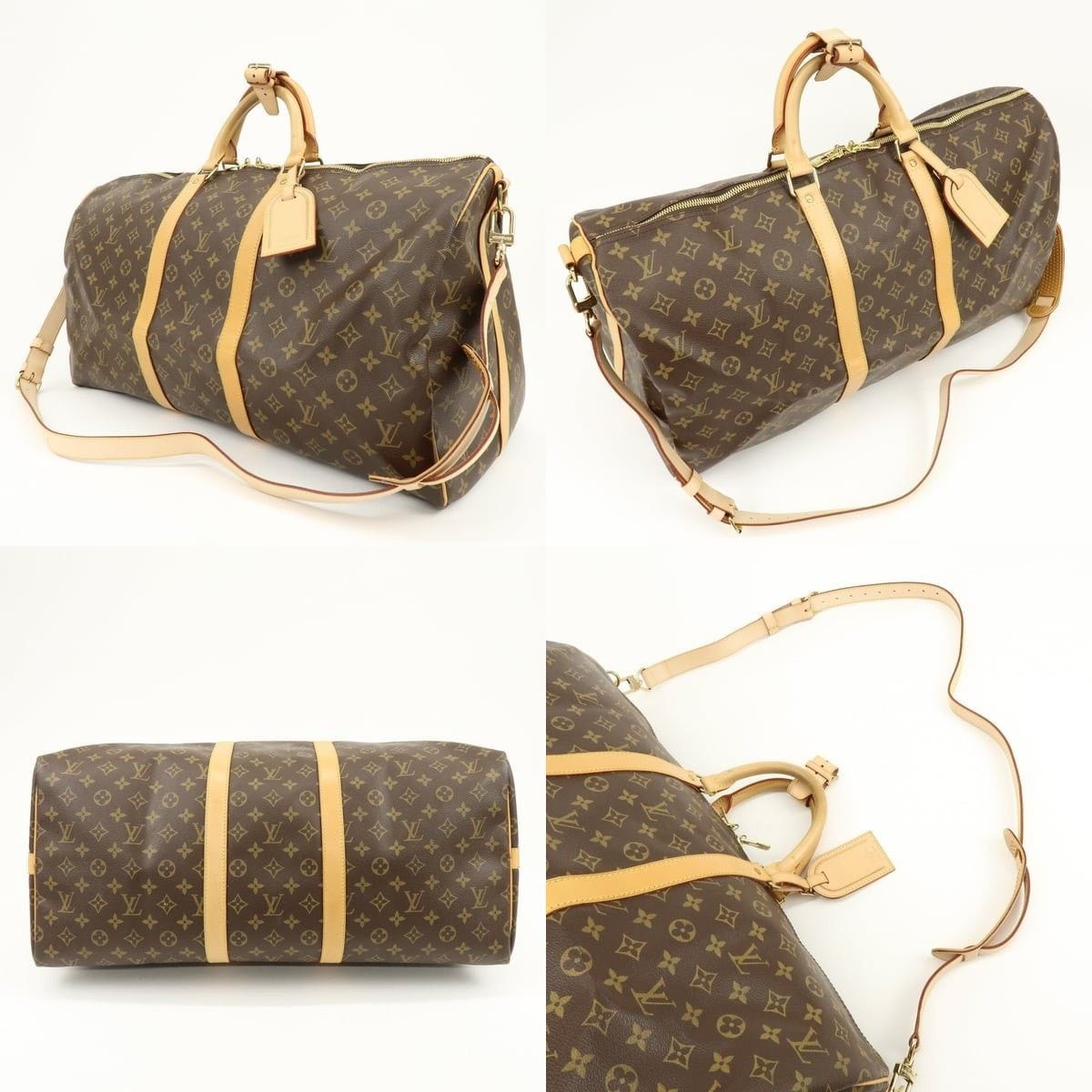 Louis Vuitton Louis Vuitton Monogram Keepall Bandouliere 55 Duffle Bag Size ONE SIZE - 3 Thumbnail
