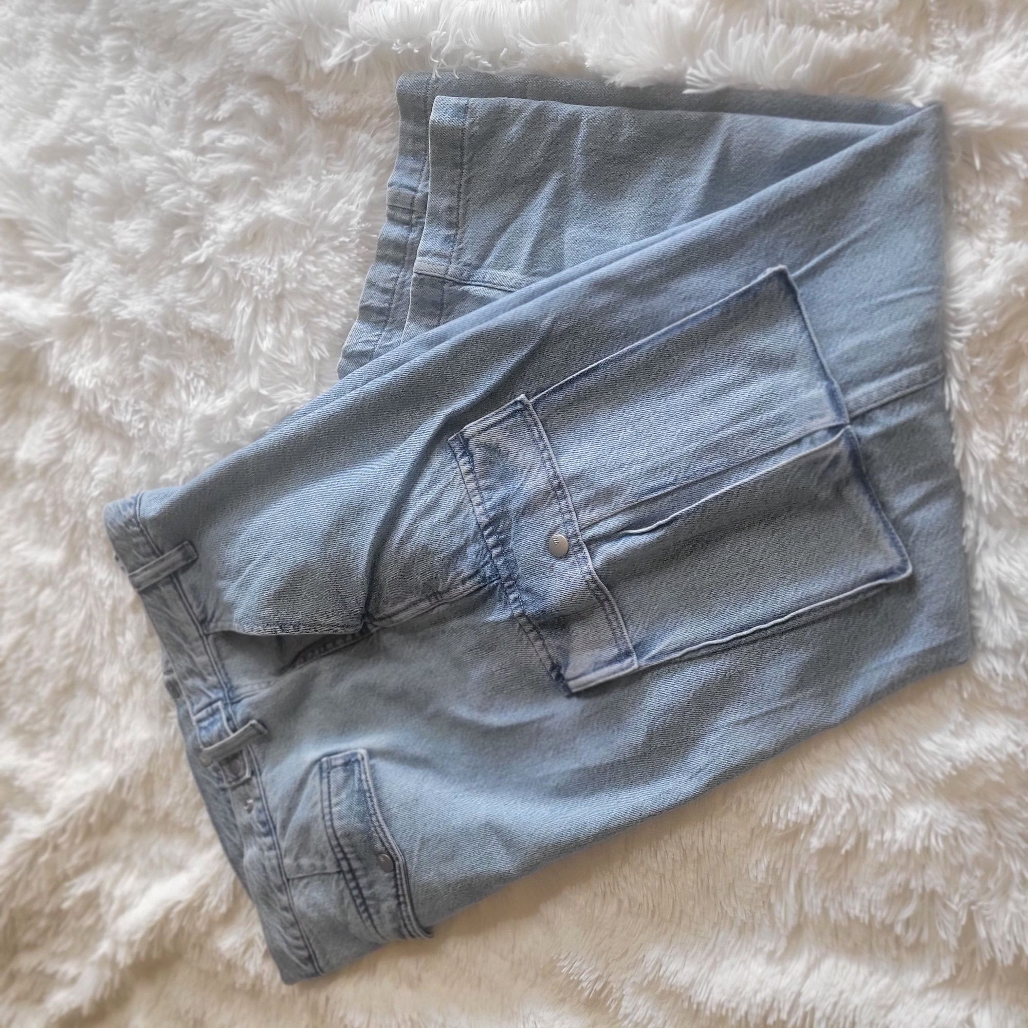 Madewell Madewell Low-Slung Cargo Denim Women's Pants In Coleman Wa Size 33" - 4 Thumbnail