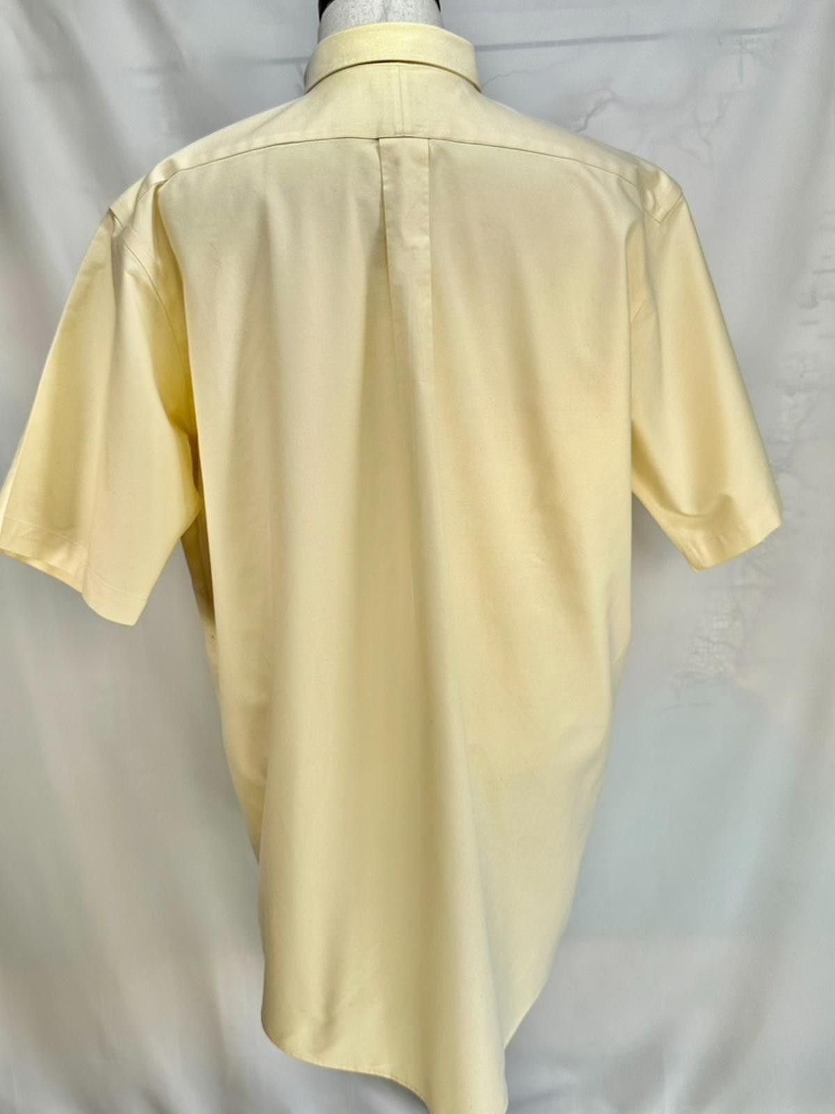 L.L. Bean LL Bean Wrinkle Free Short Sleeve Button Down Yelllow 17 T Size US XL / EU 56 / 4 - 2 Thumbnail