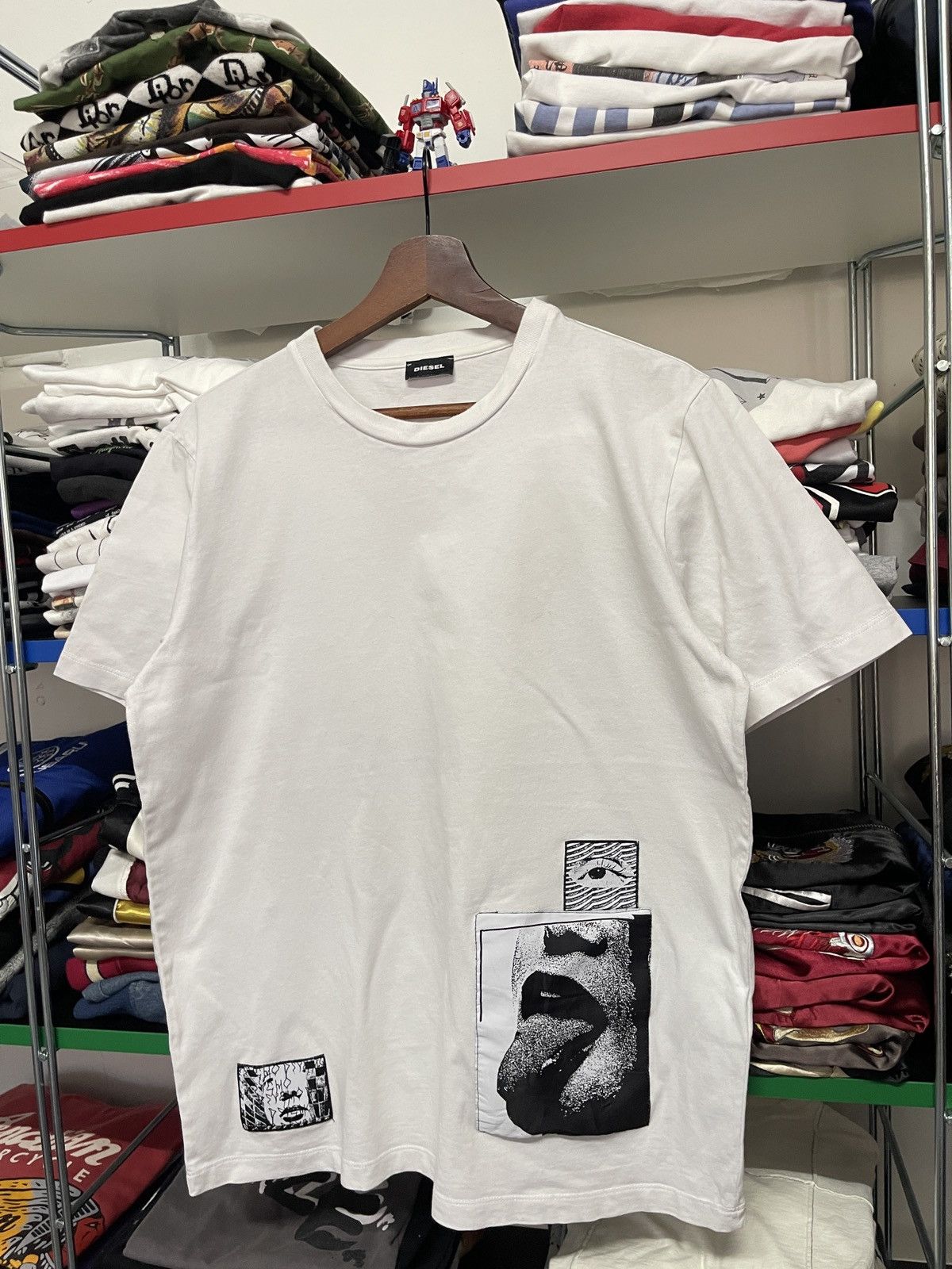 Diesel Vintage Y2K DIESEL DARK FANTASY PATCHES TEE RAF SIMON STYLE Size US M / EU 48-50 / 2 - 3 Thumbnail