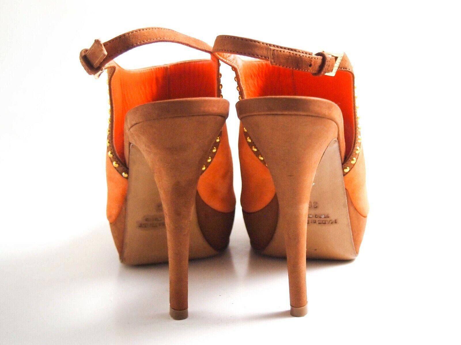Other Loriblu Plateau Sandals Studded Orange Suede US 6 EU 36 Size US 6 / IT 36 - 7 Thumbnail