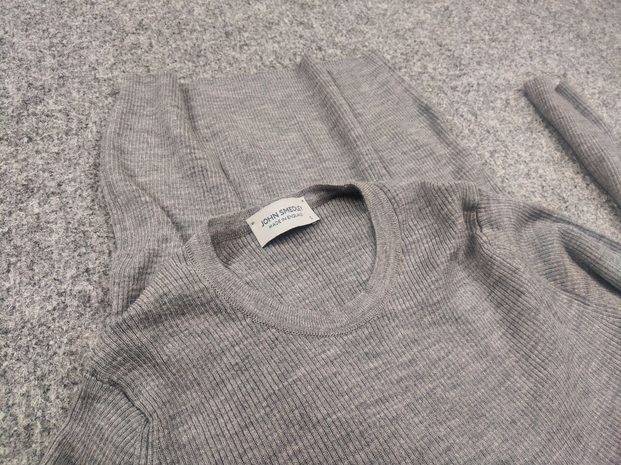 John Smedley John Smedley elastic ribbed Crewneck Sweater Long sleeve Size US S / EU 44-46 / 1 - 7 Thumbnail