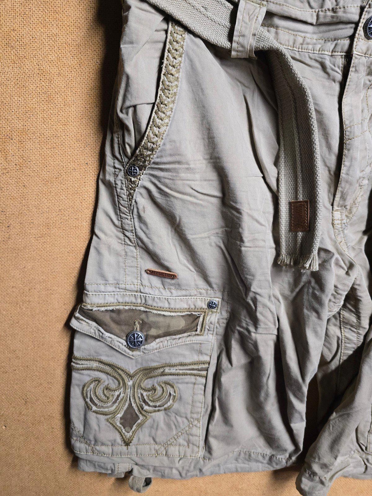 Affliction Affliction Men's Cargo Shorts 34" Waist w/Matching Belt Y2K Size US 34 / EU 50 - 4 Thumbnail