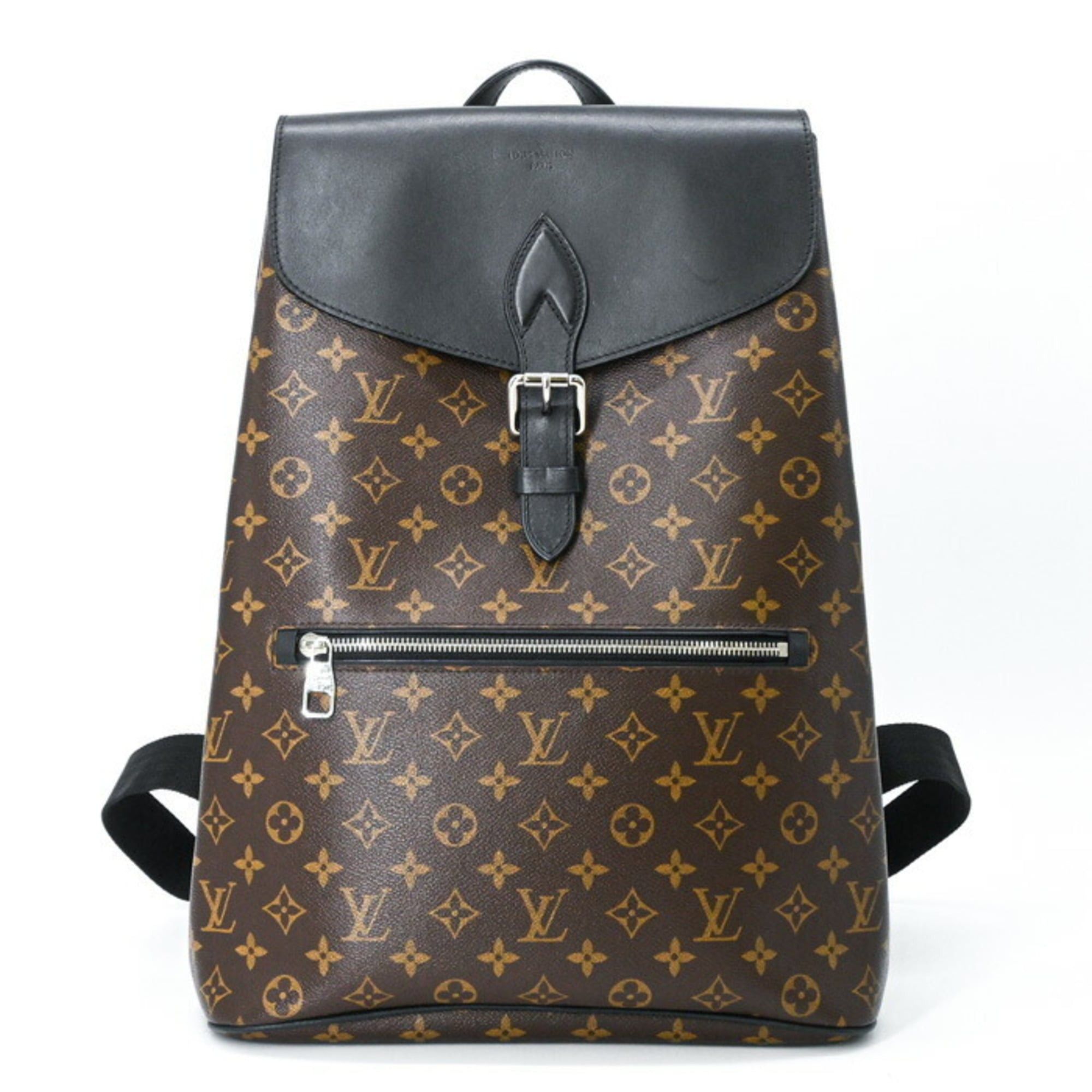 Louis Vuitton LOUIS VUITTON Monogram Macassar Parc Backpack, Leather, Brown and Black, M40637 Size ONE SIZE - 1 Thumbnail