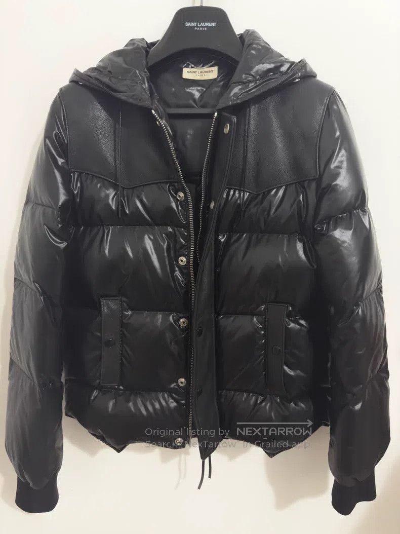 Saint Laurent Paris Saint Laurent Paris Black Samurai Leather Hooded Puffer Ja Size US S / EU 44-46 / 1 - 2 Thumbnail