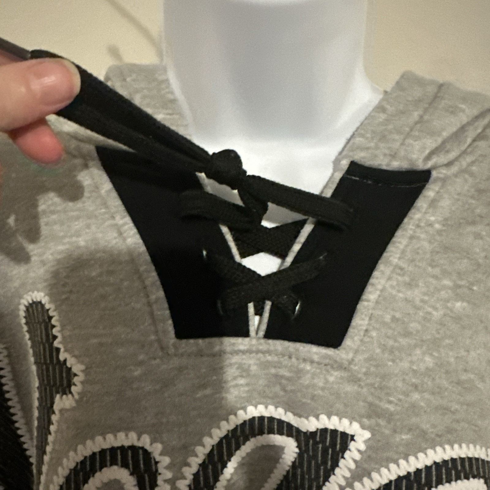 DC DC Classic XL Gray Vegas Hoodie with Striped Sleeves Size XL / US 12-14 / IT 48-50 - 3 Thumbnail