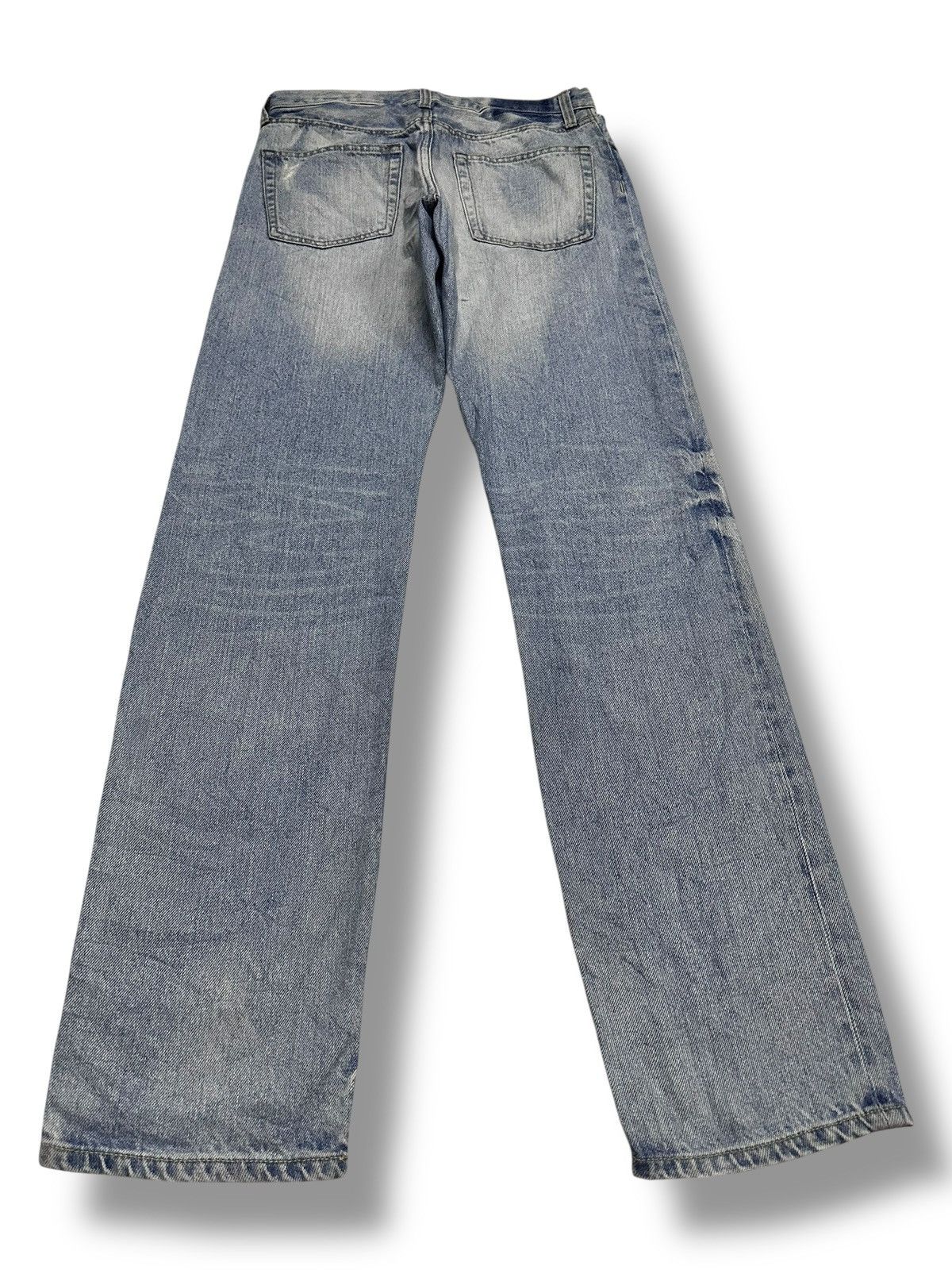 GU × Japanese Brand GU Distressed Slim Jeans Faded Wash Size US 31 - 2 Thumbnail