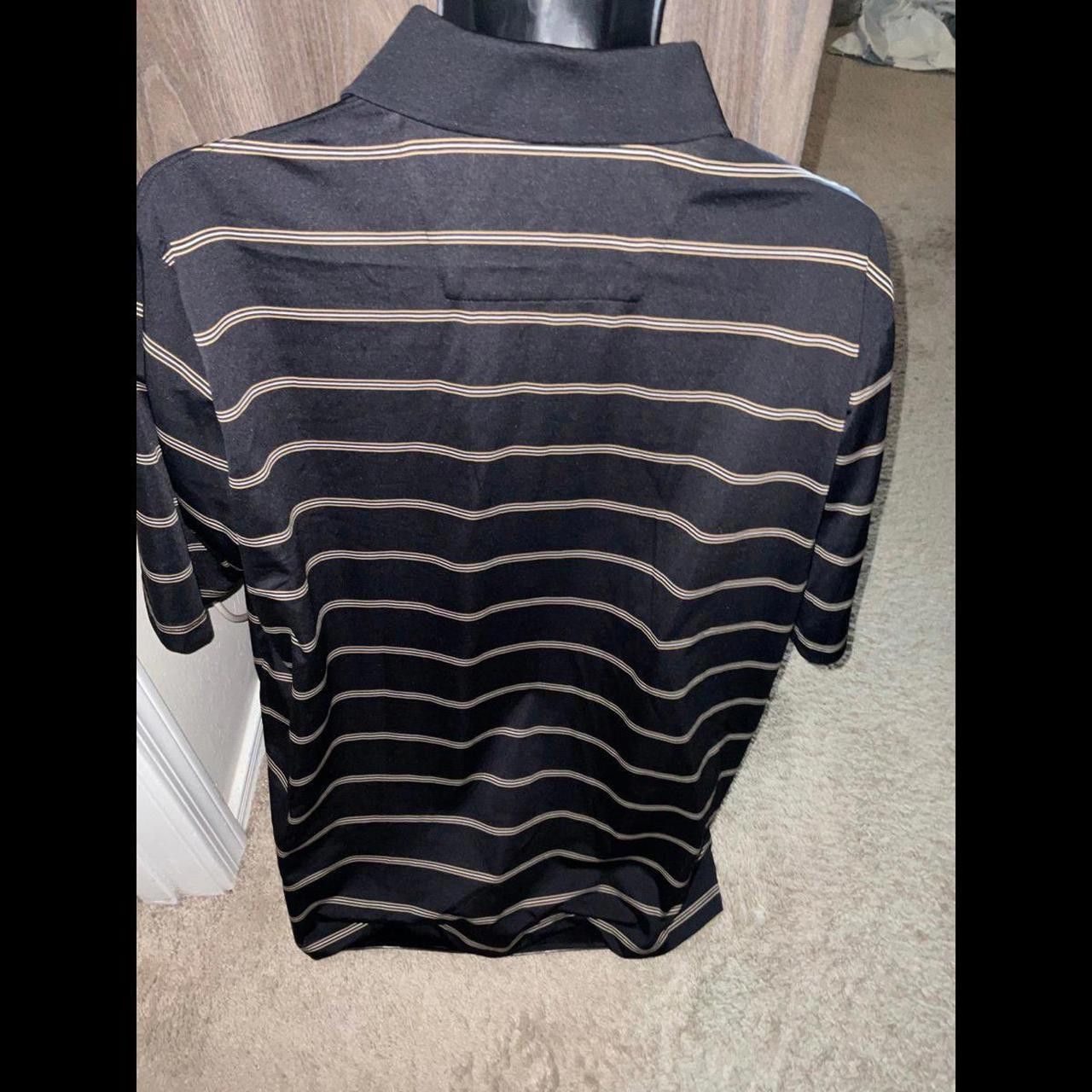 Designer Mens Used Black Gold Striped Size US XL / EU 56 / 4 - 3 Thumbnail