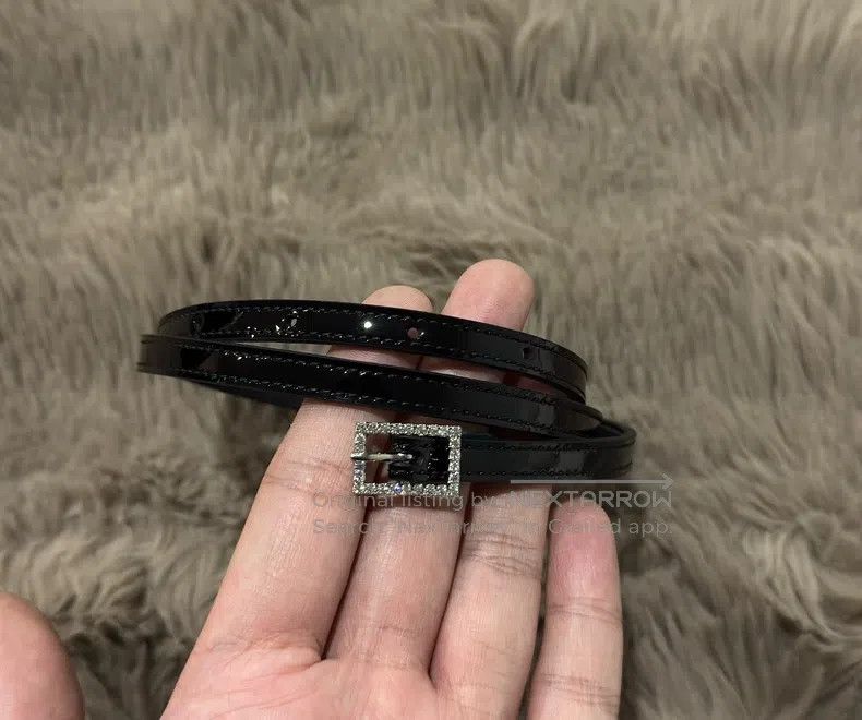 Saint Laurent Paris Saint Laurent Paris size 70 Crystal-studded patent leather Size ONE SIZE - 9 Thumbnail