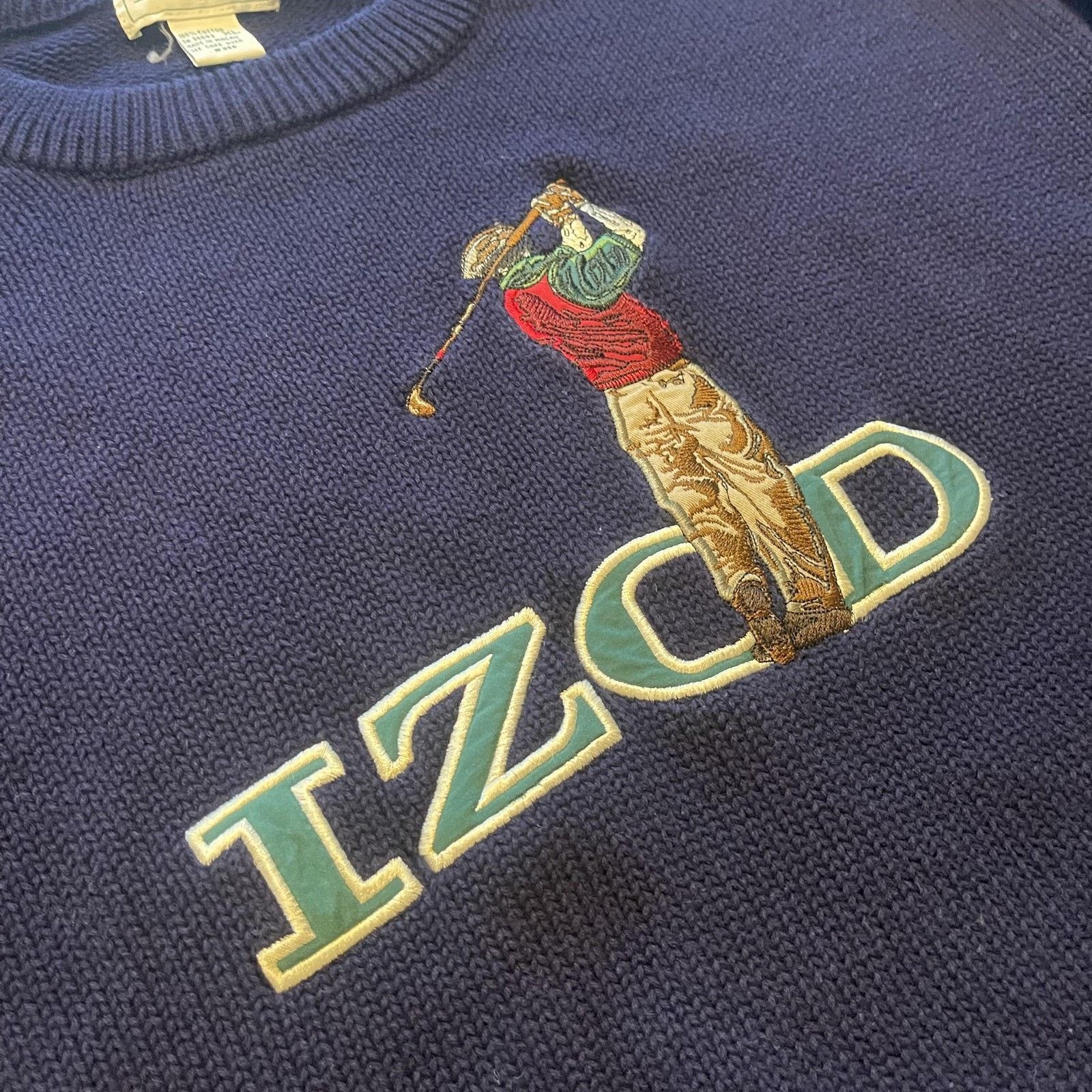 Izod Izod Sweater XL Golf Embroidered Pullover 100% Vintage 90s Size US XL / EU 56 / 4 - 4 Thumbnail