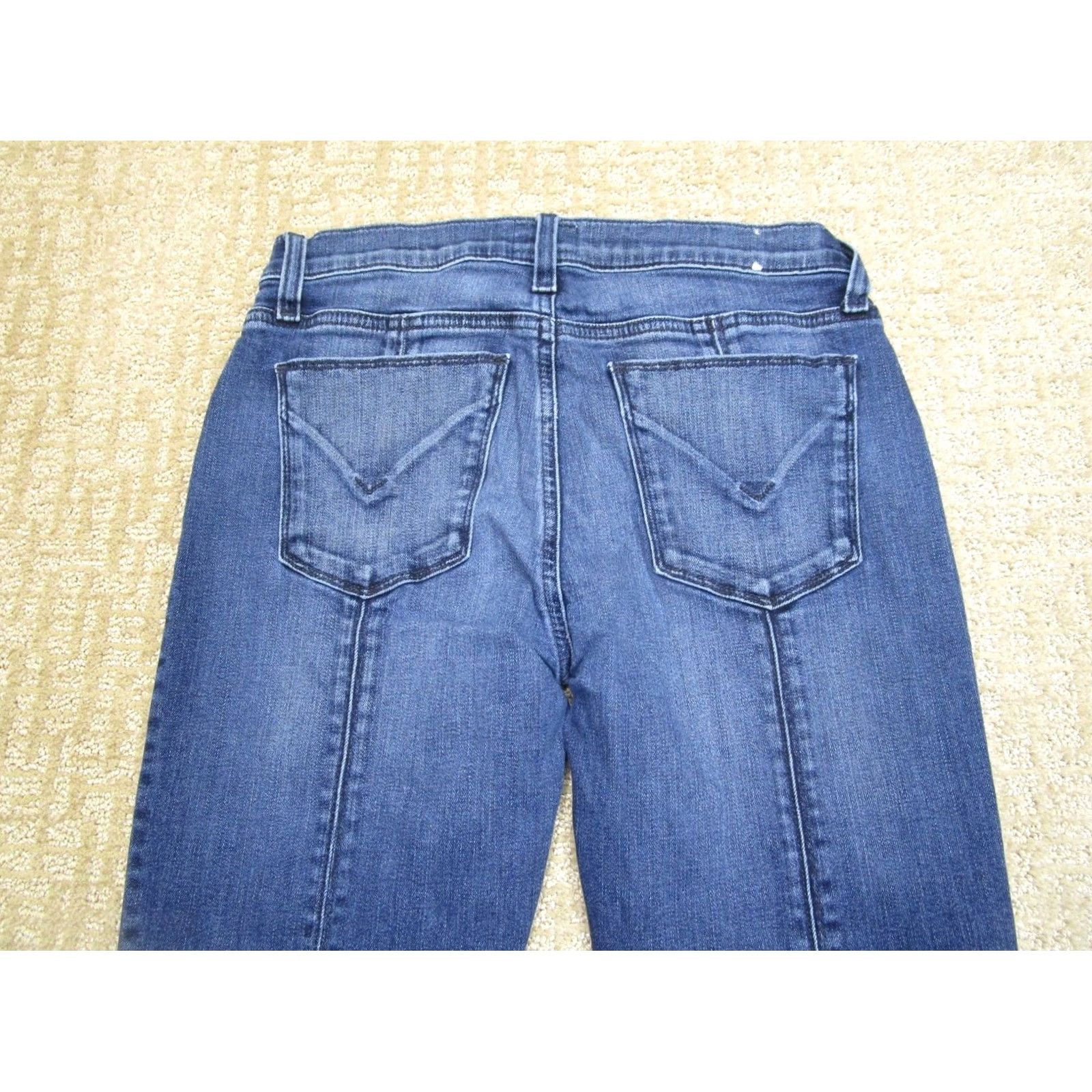 Hudson Hudson Jeans Women 27 Blue Skinny Ankle Pants Lace Up Dark Wash Denim Crop 5-Pocket Regular Rise Shoes Mens Womens Size 27" / US 4 / IT 40 - 4 Thumbnail