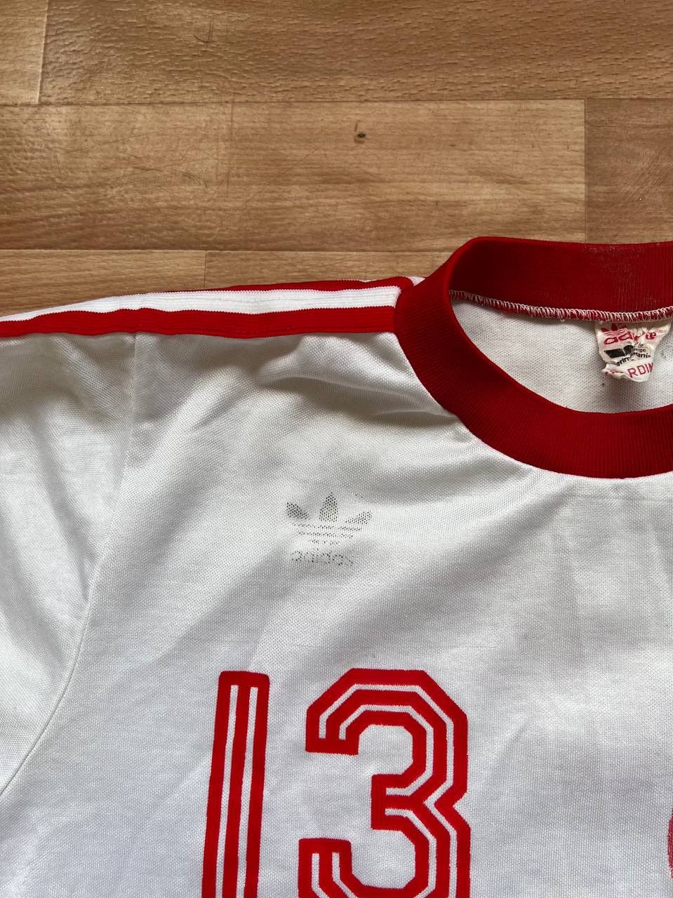 Vintage ULTRA RARE! 1975 SWITZERLAND #13 MATCH WORN ADIDAS JERSEY L Size US L / EU 52-54 / 3 - 5 Thumbnail