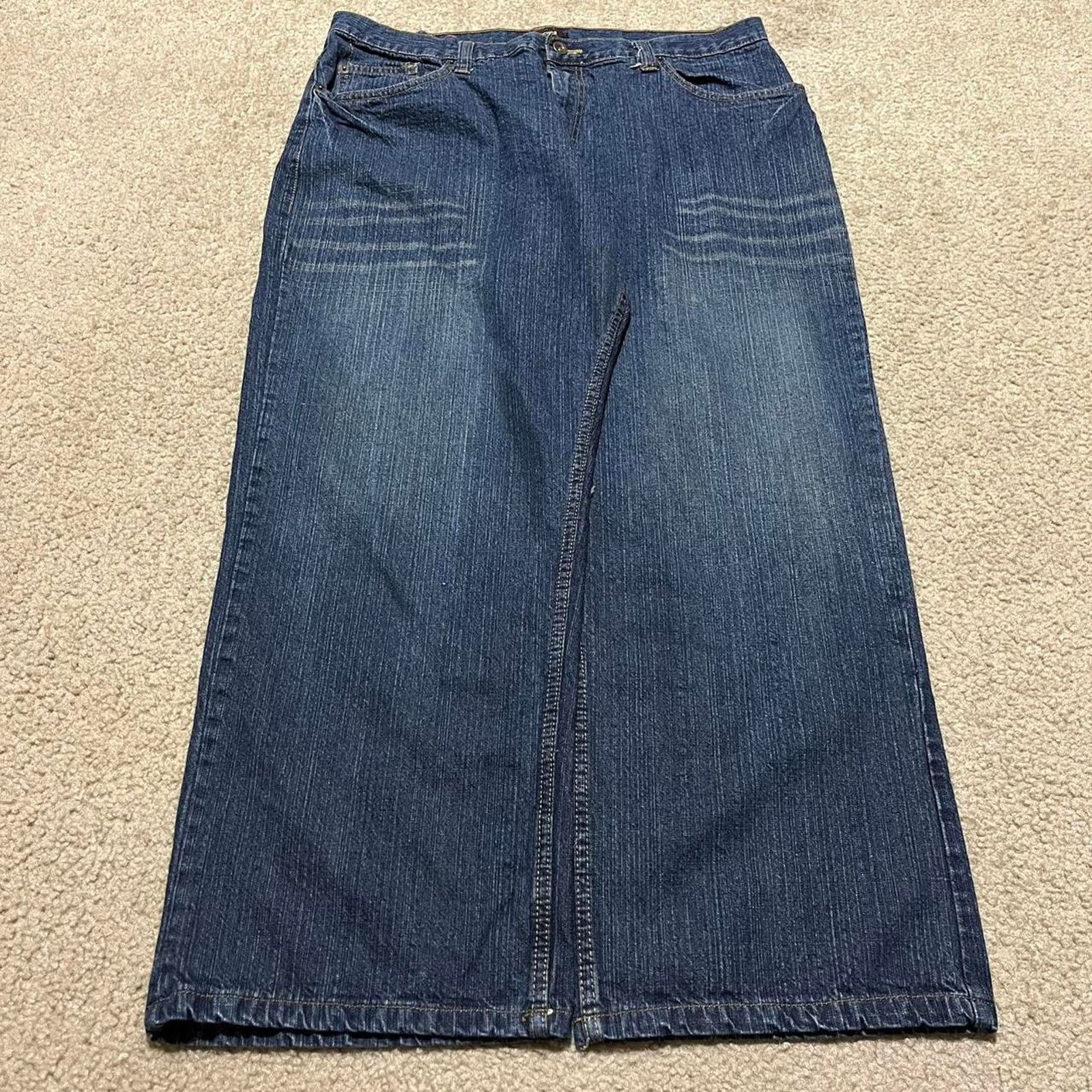 Other Lexen Y2K Baggy Skater Orange Embroidered Jeans 38Wx30L Size US 38 / EU 54 - 1 Thumbnail