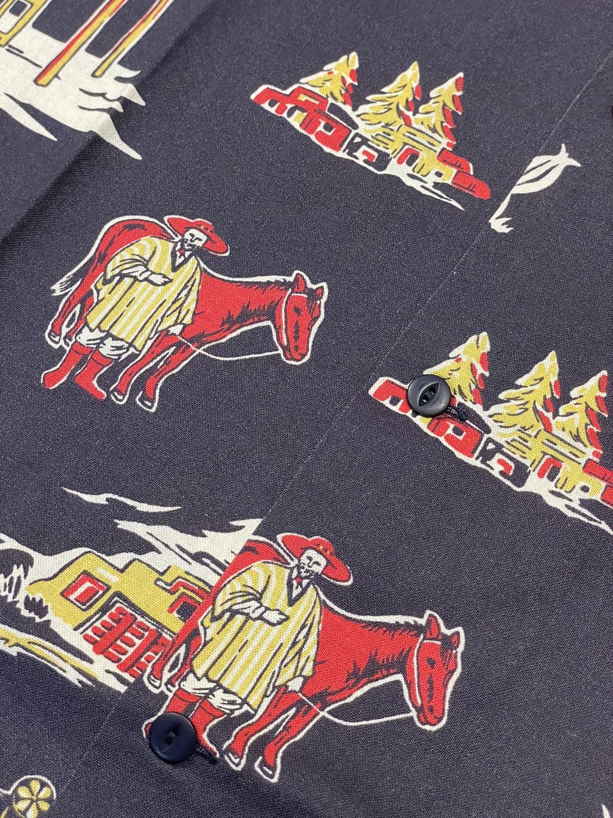 RRL Ralph Lauren RRL Double RL Western Scenic Linen Hawaiian Shirt Size US L / EU 52-54 / 3 - 5 Thumbnail