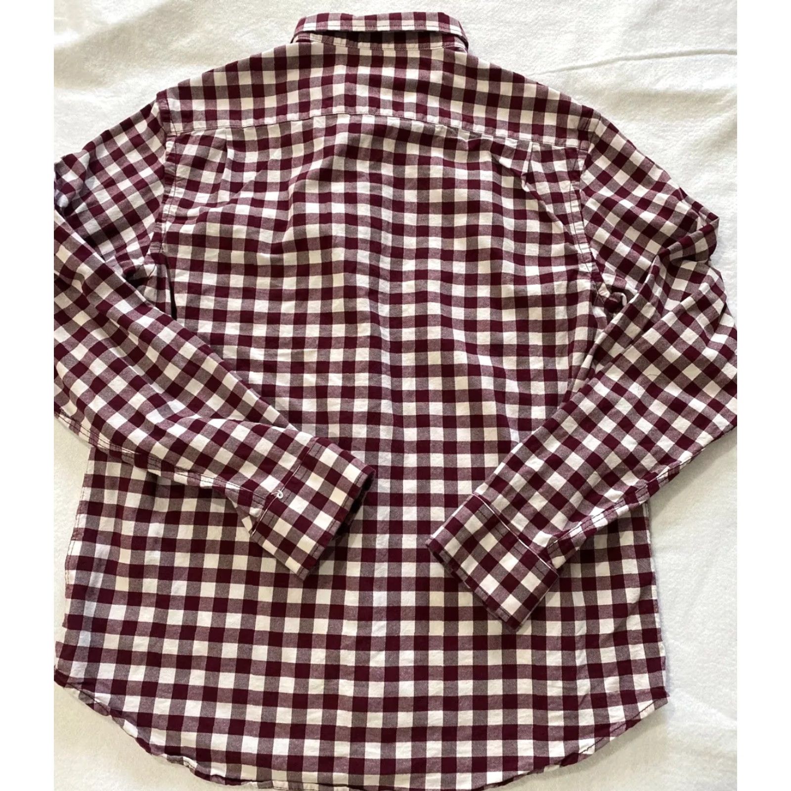 Old Navy Old Navy Button-Up Shirt Men M Red Check/24-23 Regular Fit Button-Down Collar Long Sleeve Pockets Size US M / EU 48-50 / 2 - 7 Thumbnail