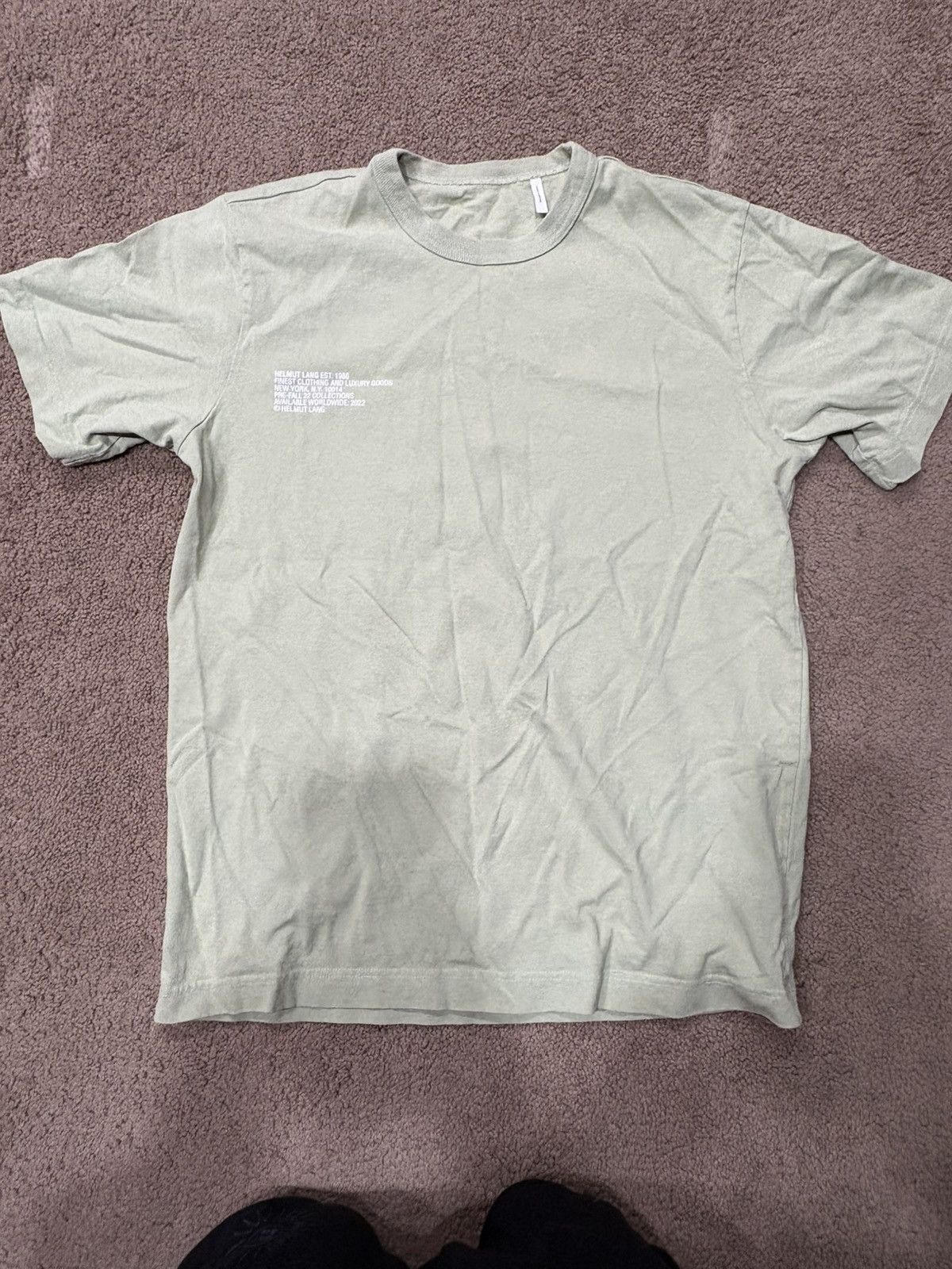 Helmut Lang Helmut Lang Spray Logo T-Shirt Size US S / EU 44-46 / 1 - 1 Thumbnail