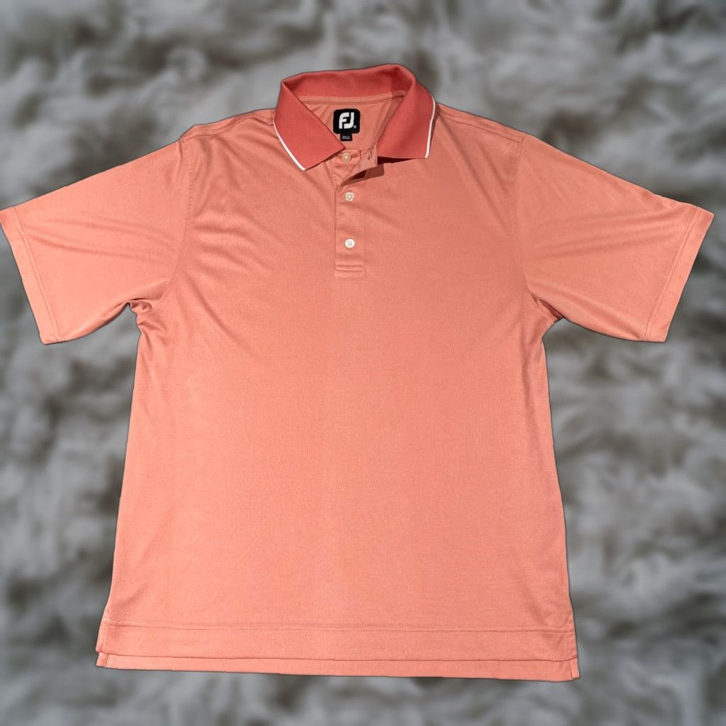 Footjoy FootJoy Polo Shirt Mens Medium Pink White Dots Geometric Performance Golf Shirt polo Mens Medium Pink White Dots Geometric Golf Size US M / EU 48-50 / 2 - 1 Thumbnail