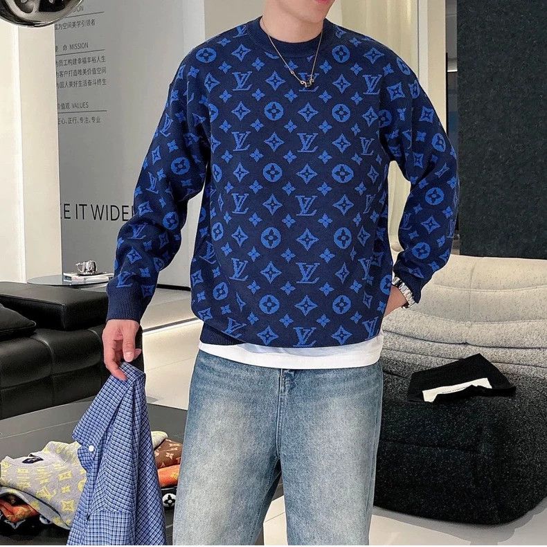 Louis Vuitton Louis Vuitton Fleece logo full printed sweatshirt Size US XXL / EU 58 / 5 - 7 Thumbnail