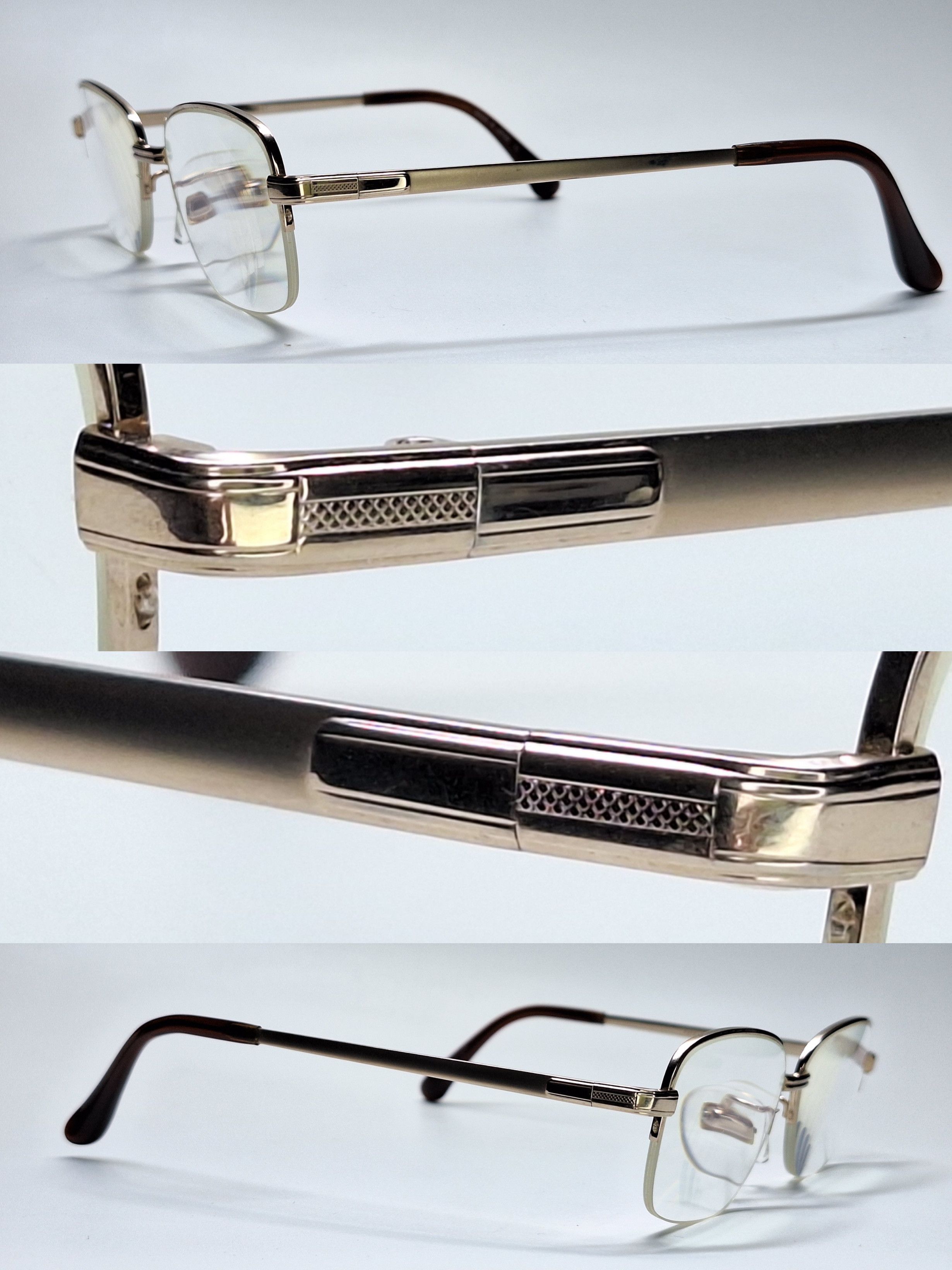 Vintage MATRIX M-5947 Pure Titanium Semi-Rimless Gold Eyeglass Size ONE SIZE - 9 Thumbnail