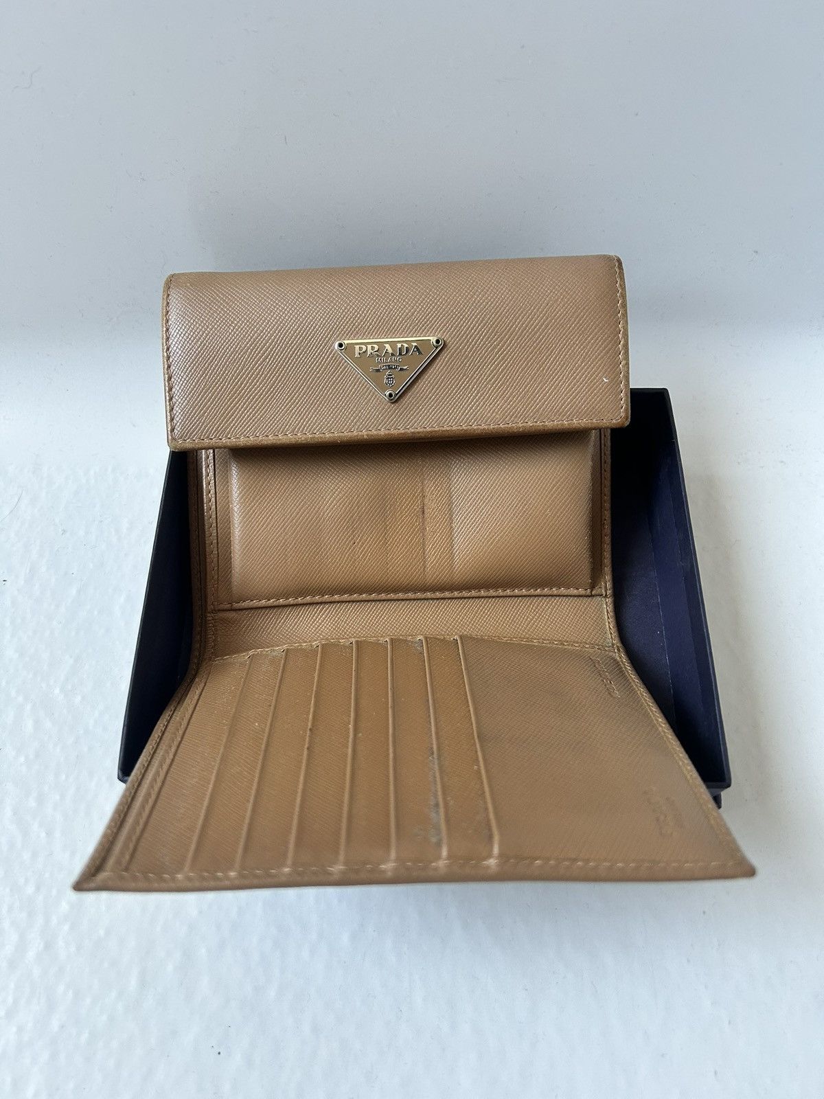 Prada Saffiano Beige Leather Wallet Size ONE SIZE - 6 Thumbnail