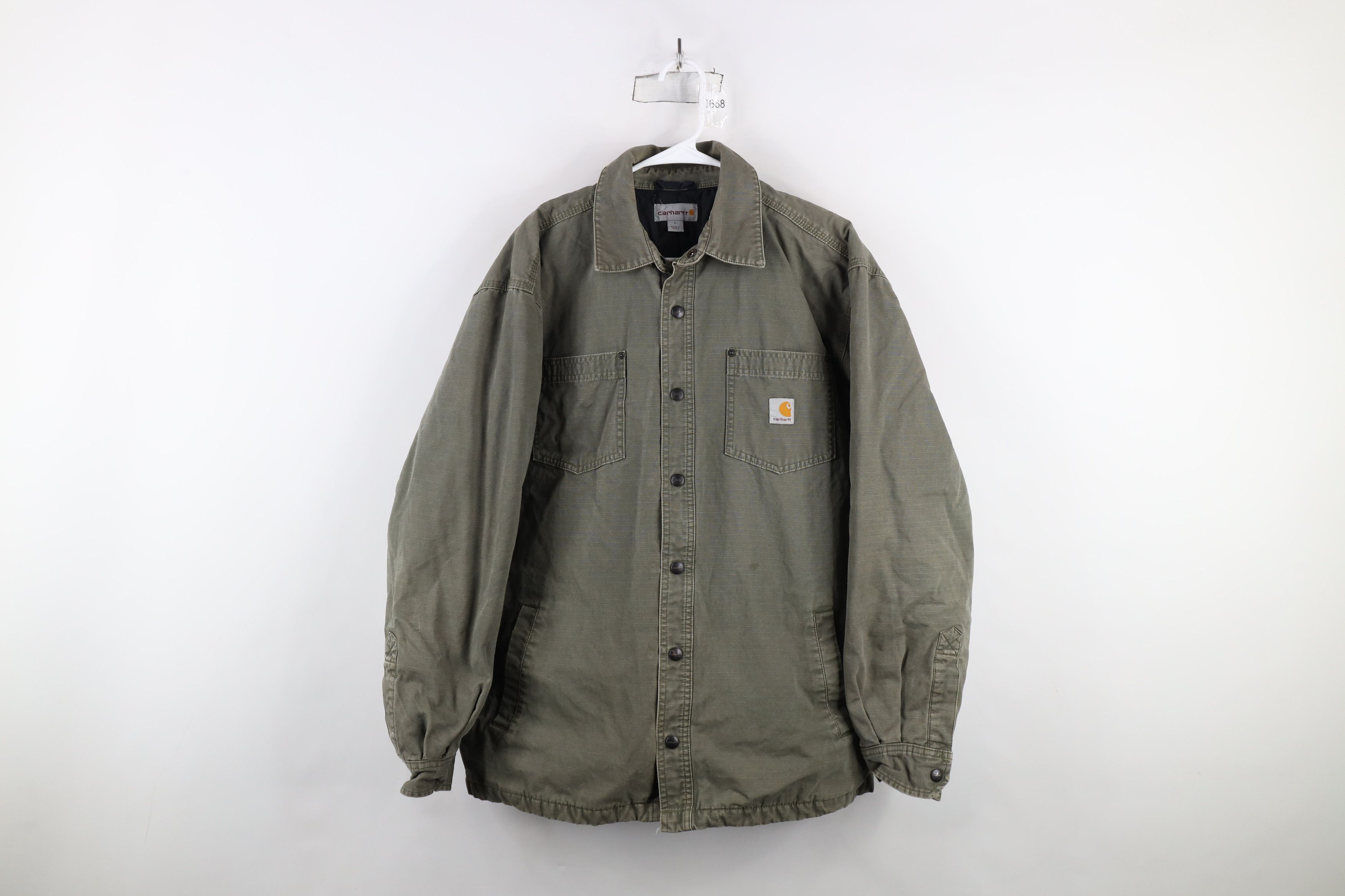 Vintage Carhartt Ripstop Quilted Button Jacket Jac Shirt
