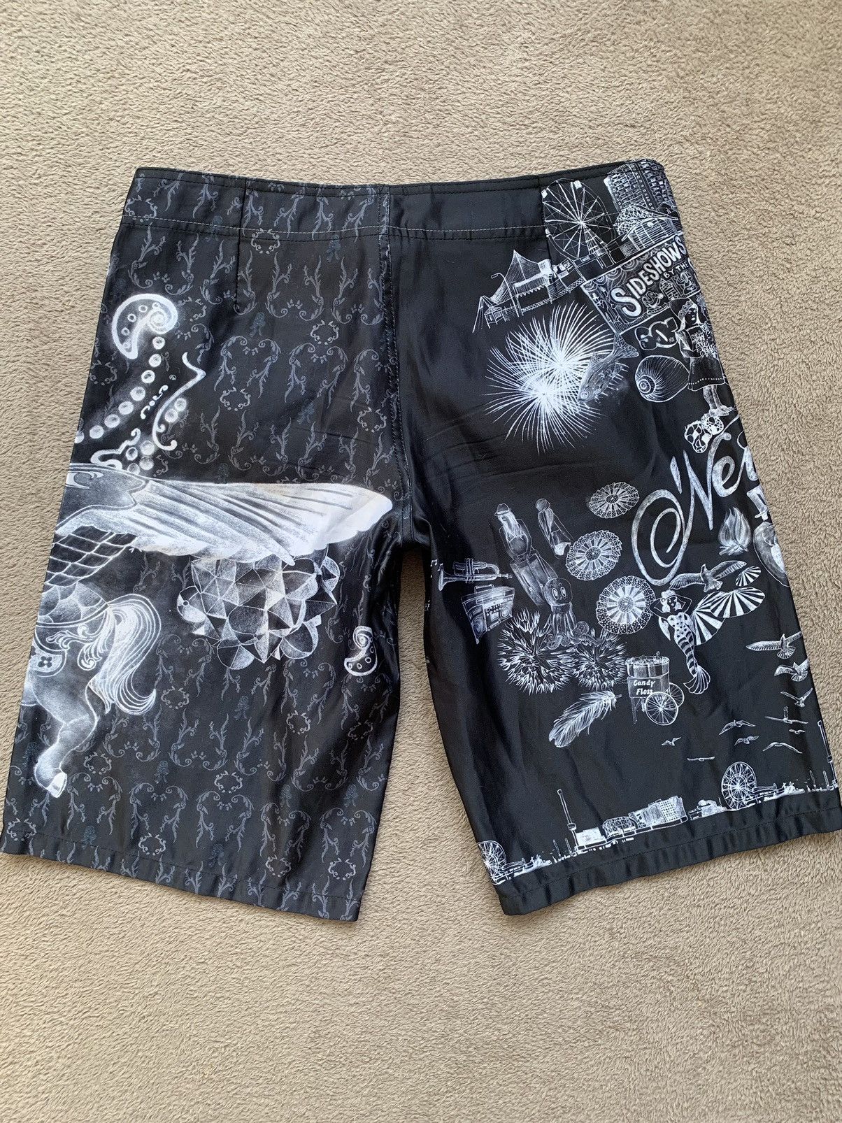 O'Neill × Vintage Oneill vintage Y2K Printed baggy Shorts Size US 32 / EU 48 - 4 Thumbnail