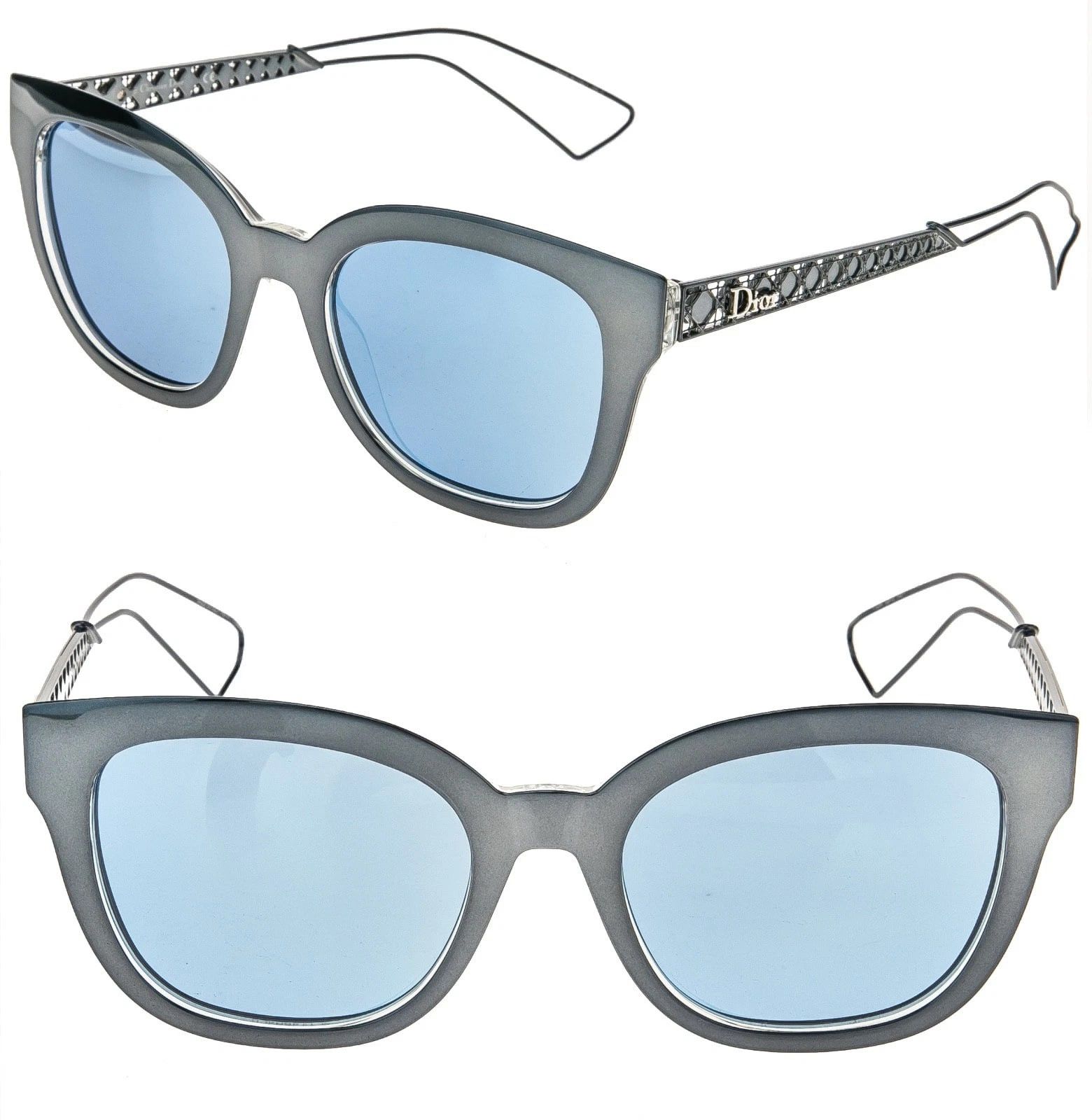 Christian Dior Monsieur CHRISTIAN DIOR DIORAMA 1 Grey Blue Mirrored Metal RAMA Size ONE SIZE - 1 Thumbnail