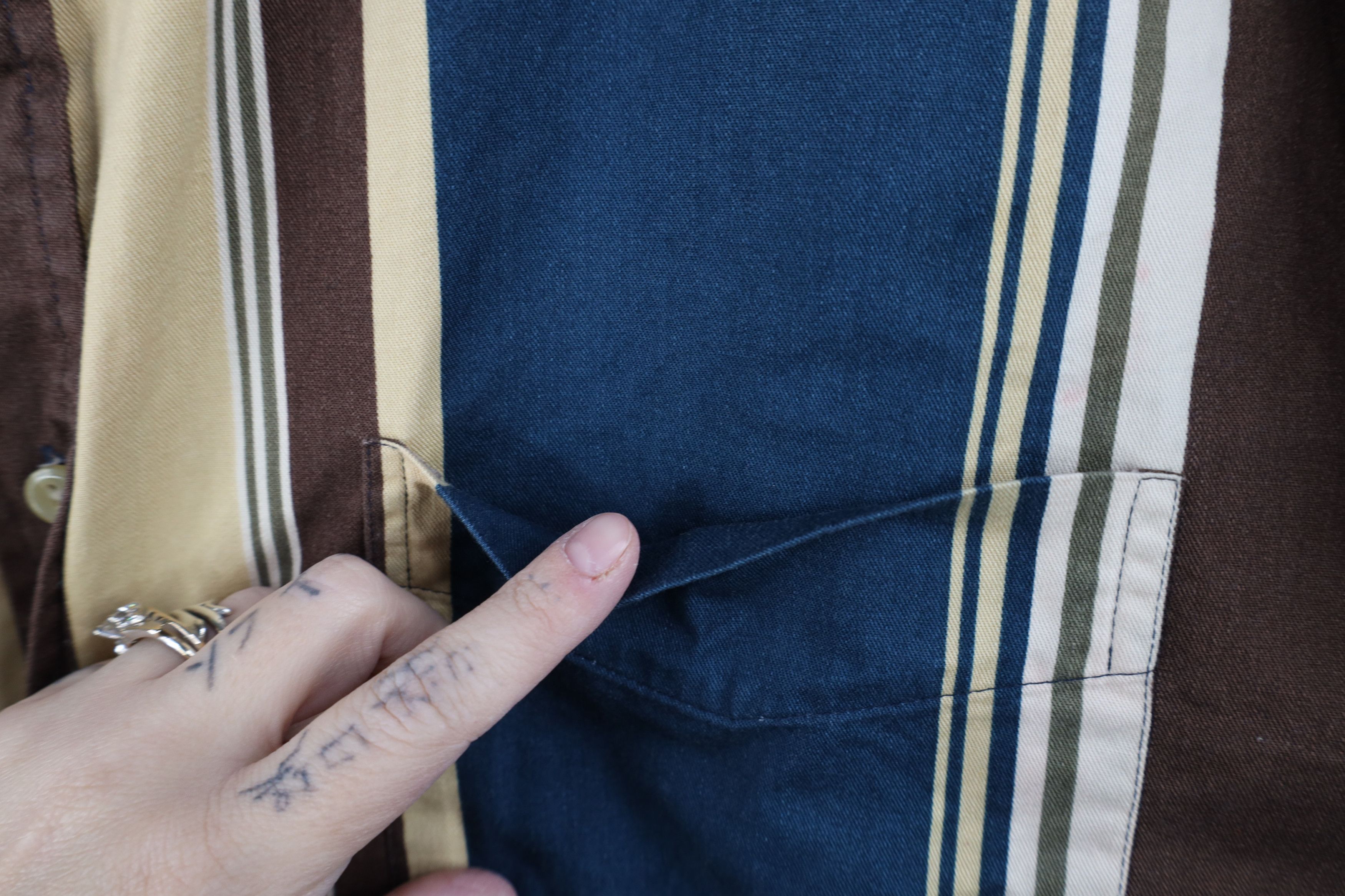 Vintage Vintage 90s Streetwear Striped Collared Button Down Shirt Size US XXL / EU 58 / 5 - 5 Thumbnail