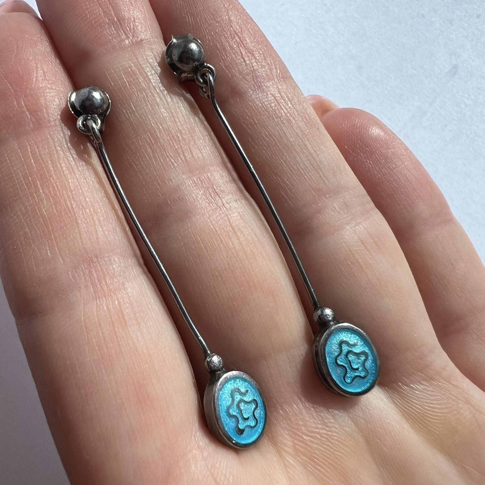Vintage Vintage Jewelry Sterling Silver 925 Women's Stud Earrings Size ONE SIZE - 1 Thumbnail