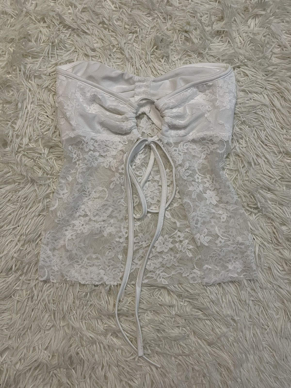 Japanese Brand × Vintage Half lace tube top Size S / US 4 / IT 40 - 2 Thumbnail