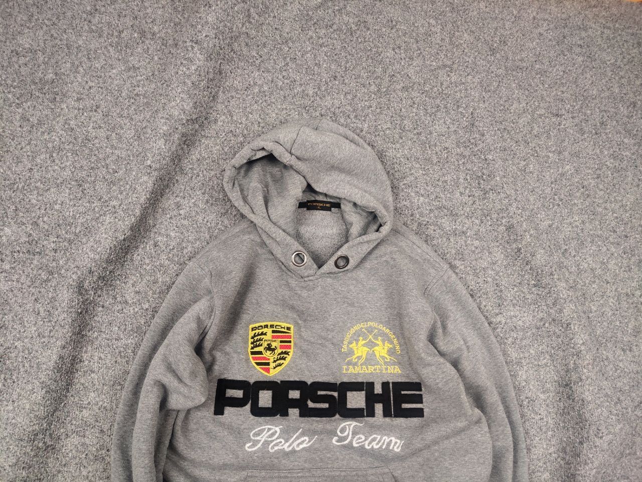 Vintage Vintage Porsche Polo Team La martina Logo Gray Hoodie Y2K Size US L / EU 52-54 / 3 - 2 Thumbnail