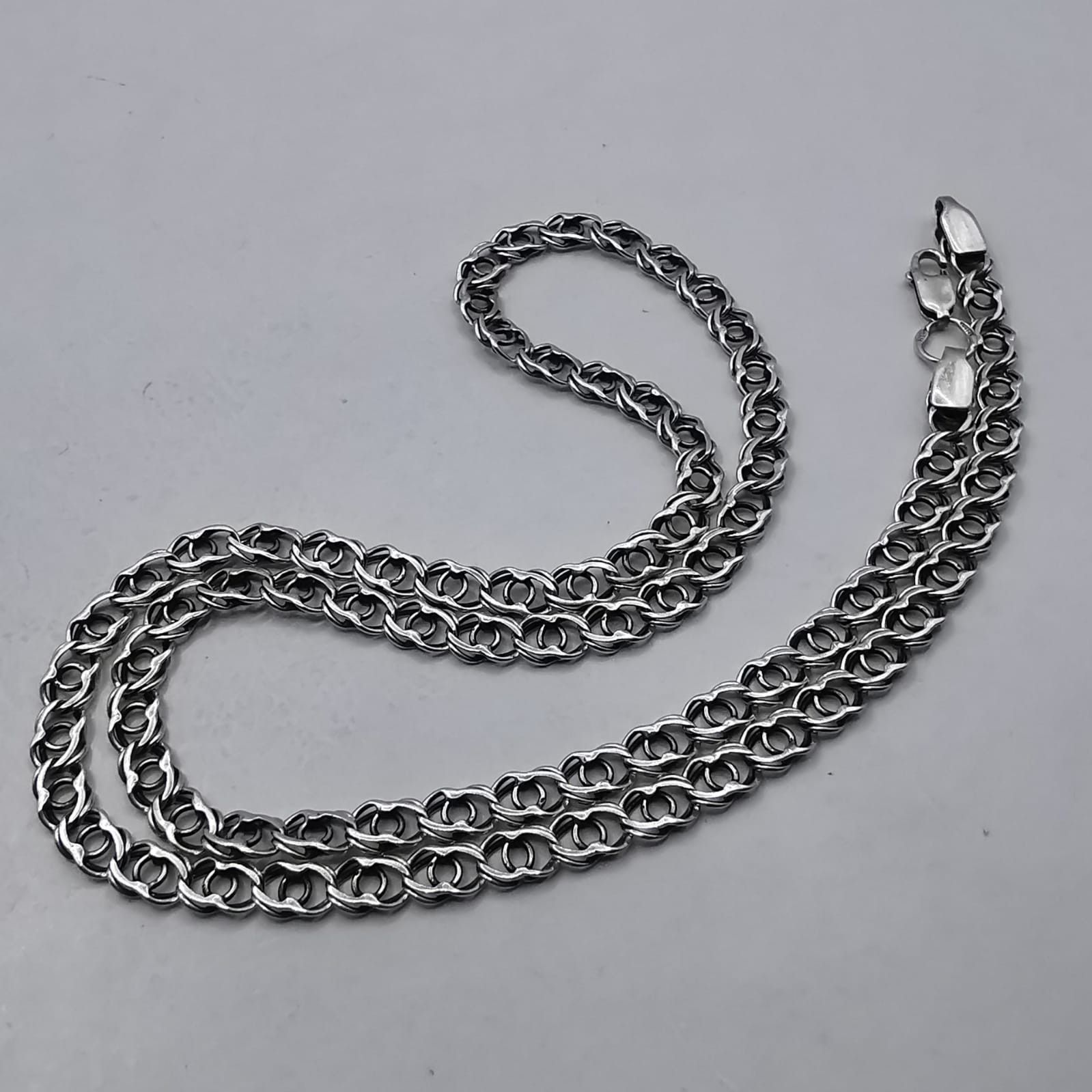 Sterling Silver Vintage Chain, 925 Sterling Silver, Signed 11.07g Size ONE SIZE - 8 Thumbnail