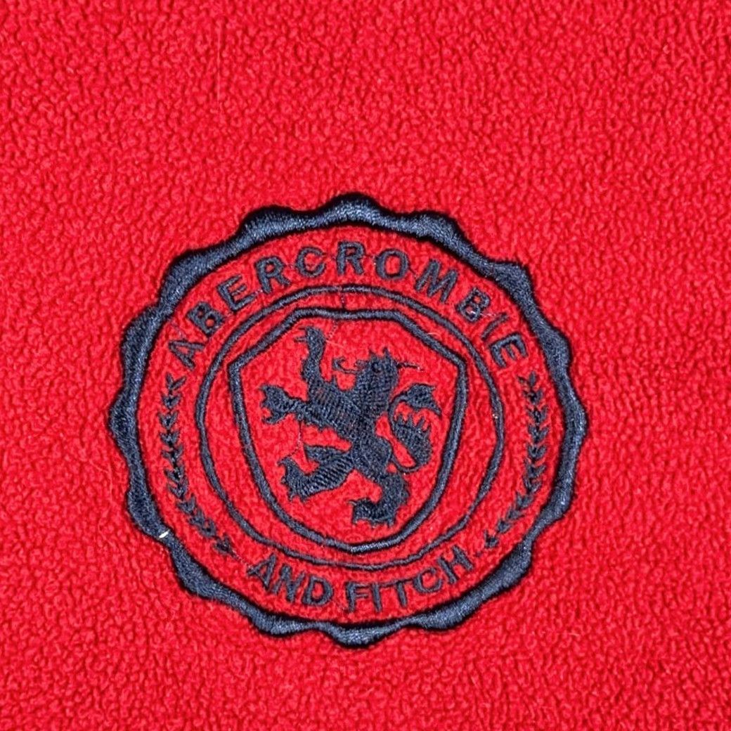 Abercrombie & Fitch VINTAGE Abercrombie & Fitch Hoodie Adult MEDIUM Red Fleece Crest Logo 90s Pullover Long Sleeve Size US M / EU 48-50 / 2 - 4 Thumbnail