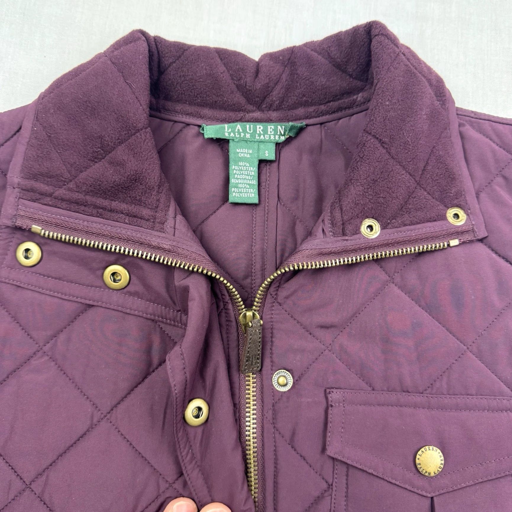 Ralph Lauren VINTAGE Lauren Ralph Lauren Vest Womens Small Equestrian Puffer Lightweight Red 90s Y2K Hipster Casual Zip Snap Womens Vest Size S / US 4 / IT 40 - 2 Thumbnail