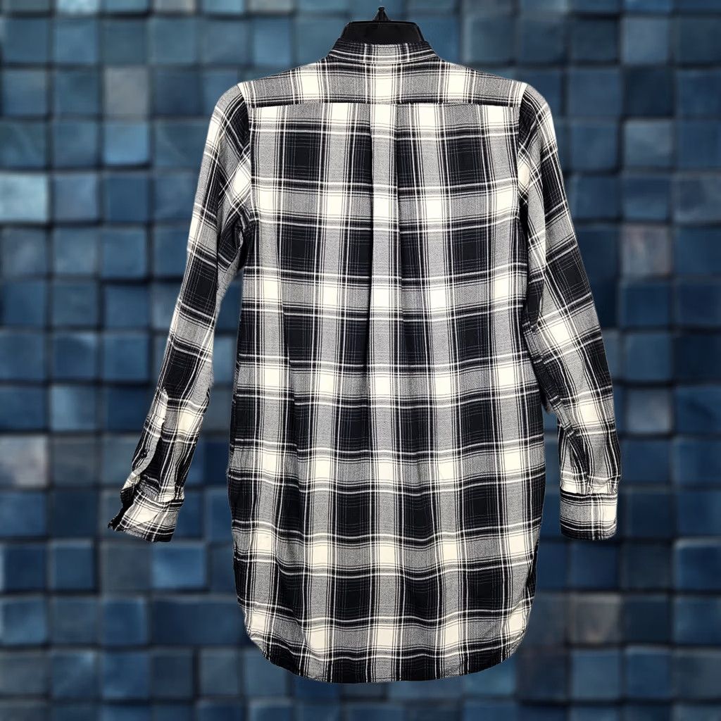 Vintage VINTAGE DENIM & SUPPLY RALPH LAUREN Women's Plaid Button-Up Shirt XS Gray Black Size XS / US 0-2 / IT 36-38 - 1 Thumbnail