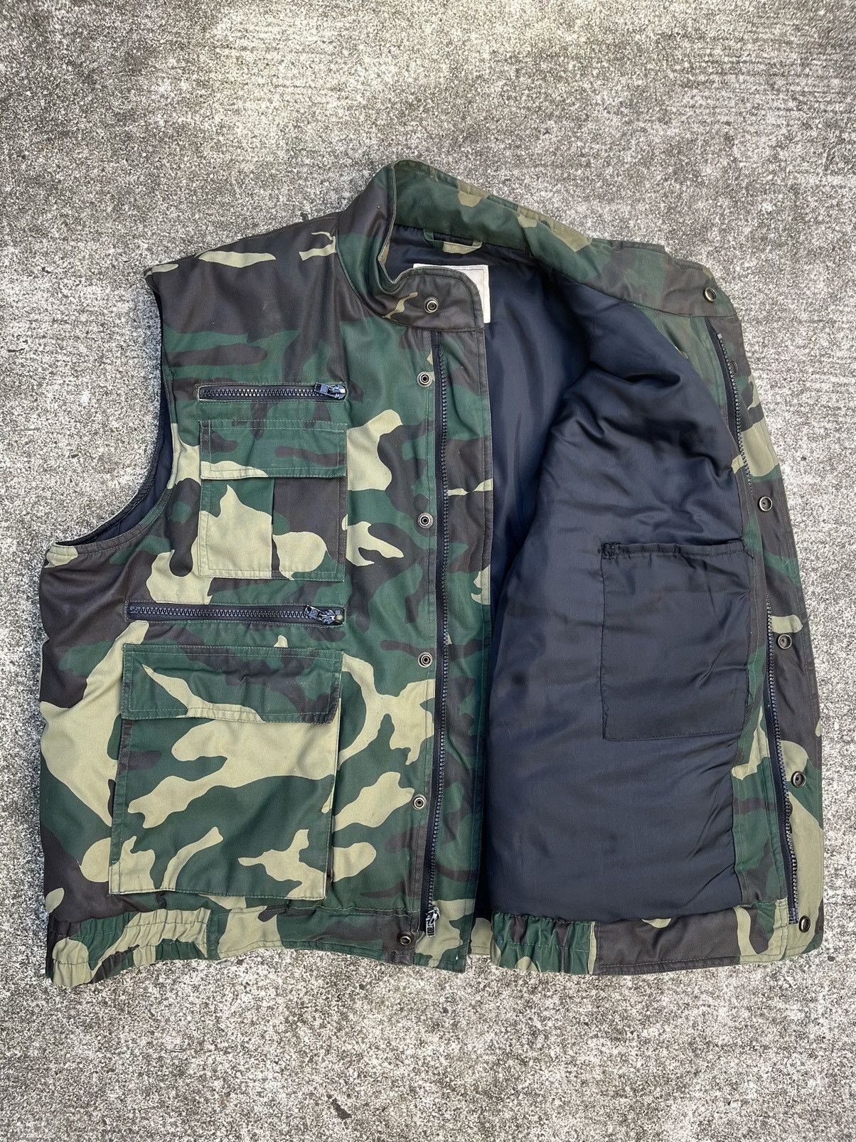 Japanese Brand Woodland Camo Tactical Vest Size US XL / EU 56 / 4 - 6 Thumbnail