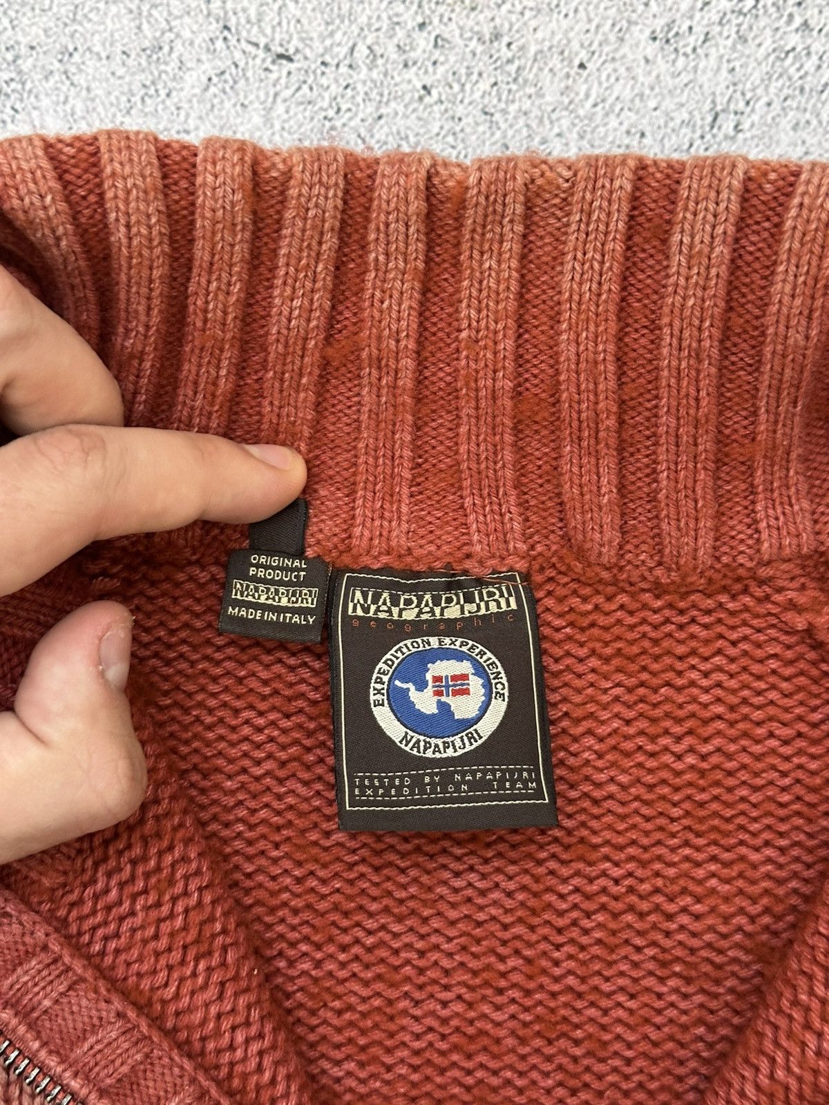 Napapijri Vintage Napapijri 1/4 Zip Heavy Knit Sweater Made in Italy Size US L / EU 52-54 / 3 - 11 Thumbnail