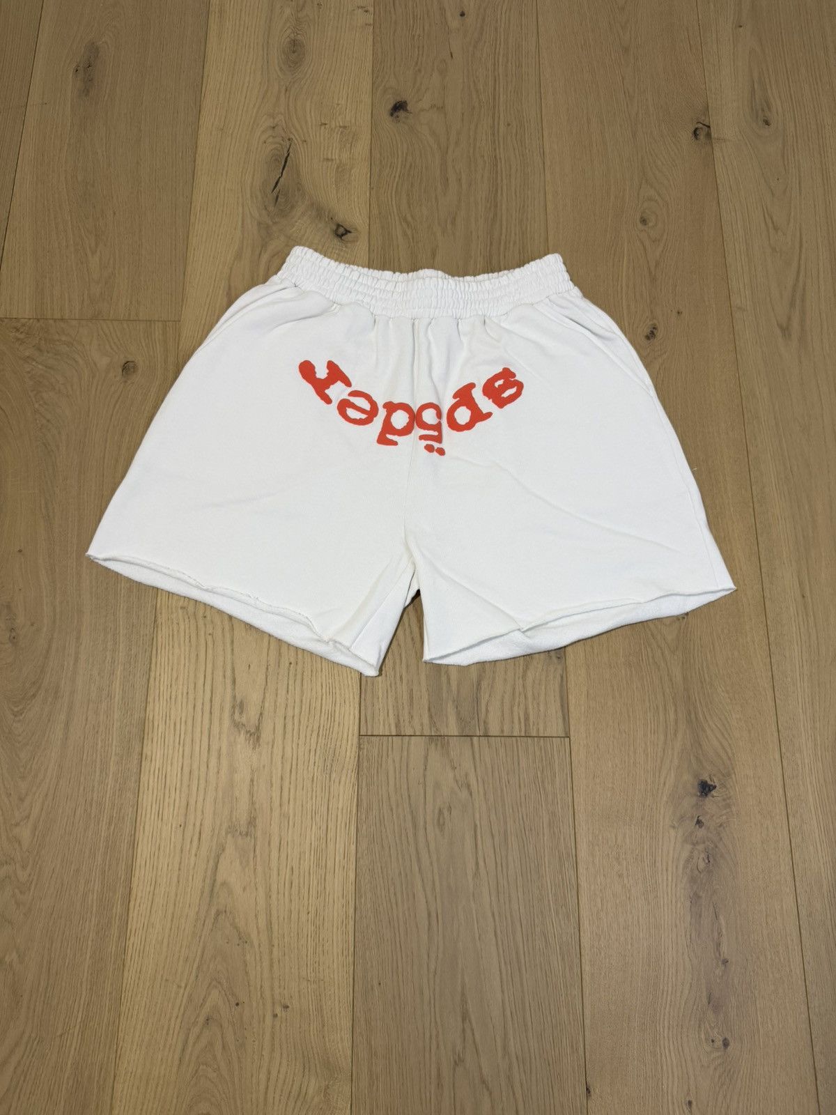 Sp5der Sp5der OG Web White Shorts Size US 33 - 1 Thumbnail