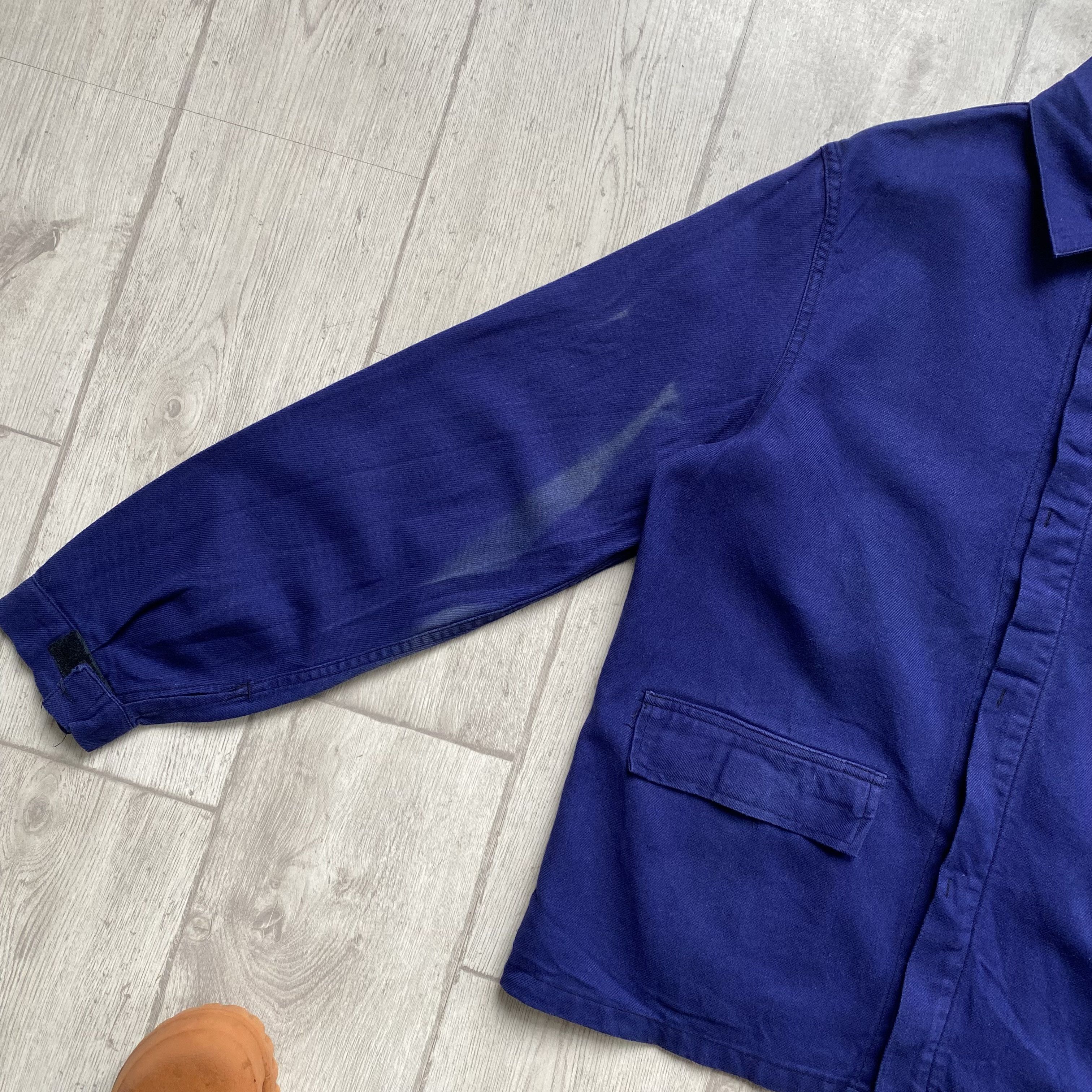 Le Mont Saint Michel Vintage 80s Faded Sanfor French Chore jacket Workwear Size US M / EU 48-50 / 2 - 5 Thumbnail