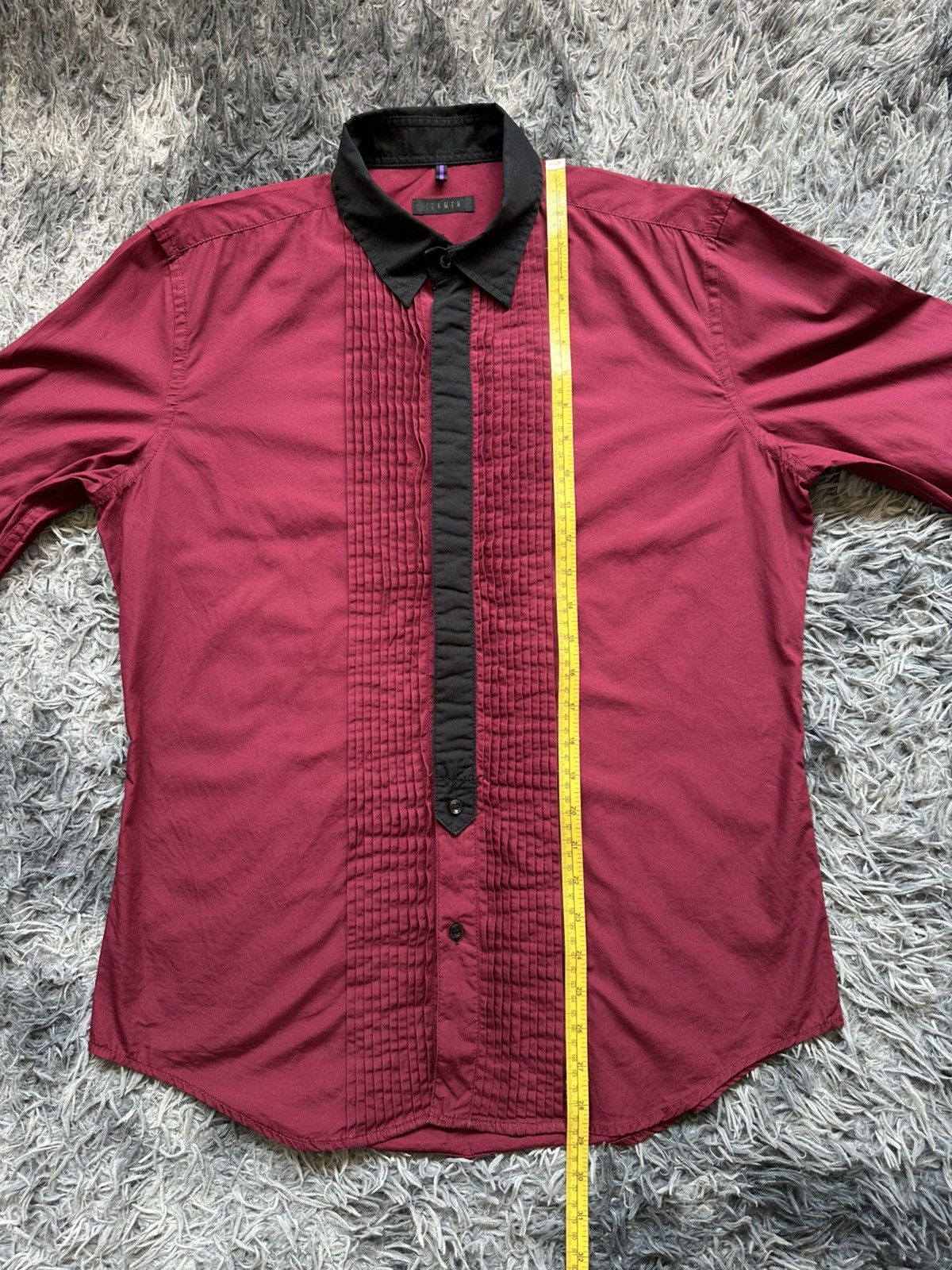 JUN MEN 2010's Junmen burgundy Avantgarde hediboy shirt Size US M / EU 48-50 / 2 - 11 Thumbnail