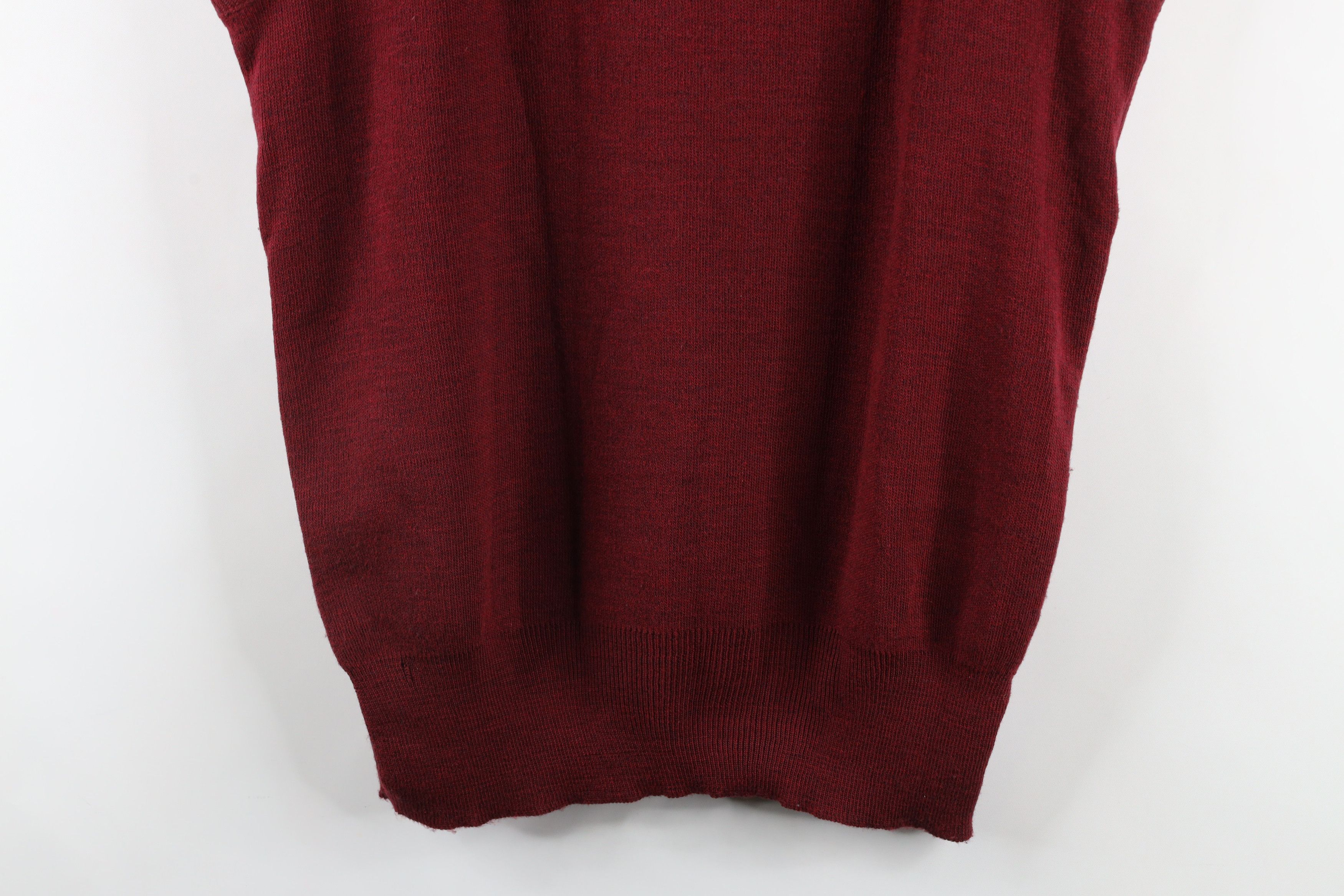 Vintage Vintage 70s Streetwear Blank Knit V-Neck Sweater Vest USA Size US M / EU 48-50 / 2 - 12 Thumbnail