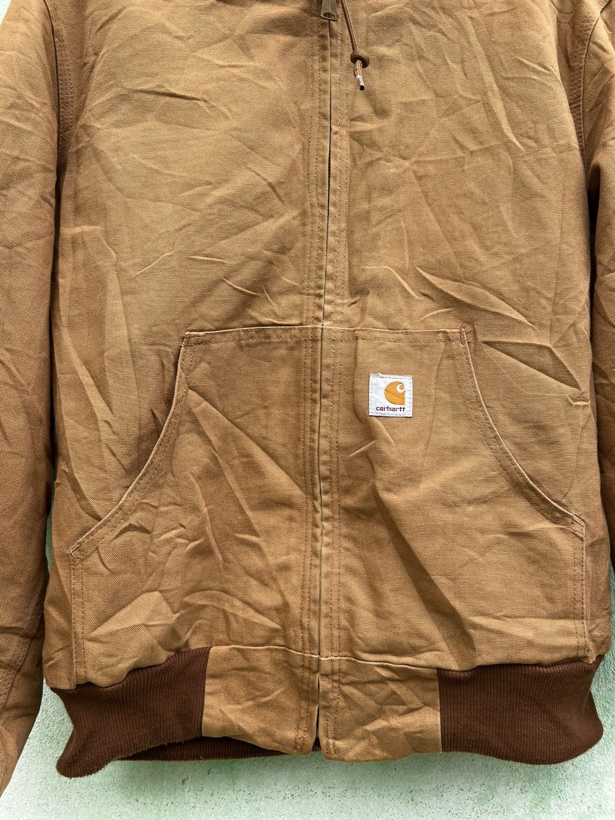 Carhartt VTG Carhartt J131 BRNThermal Lined Hoodie Jacket Made In USA Size US L / EU 52-54 / 3 - 10 Thumbnail