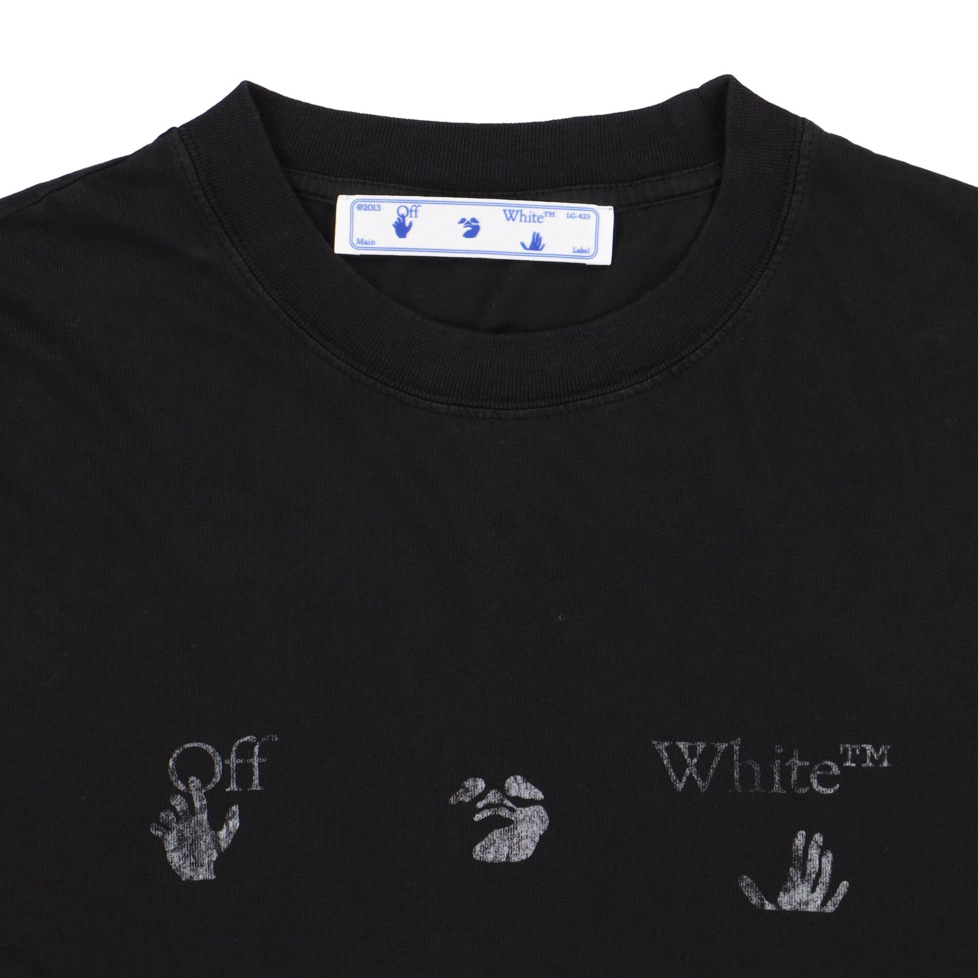 Off-White Washed Black Vintage Logo Oversized Skate T-Shirt Size L / US 10 / IT 46 - 5 Thumbnail