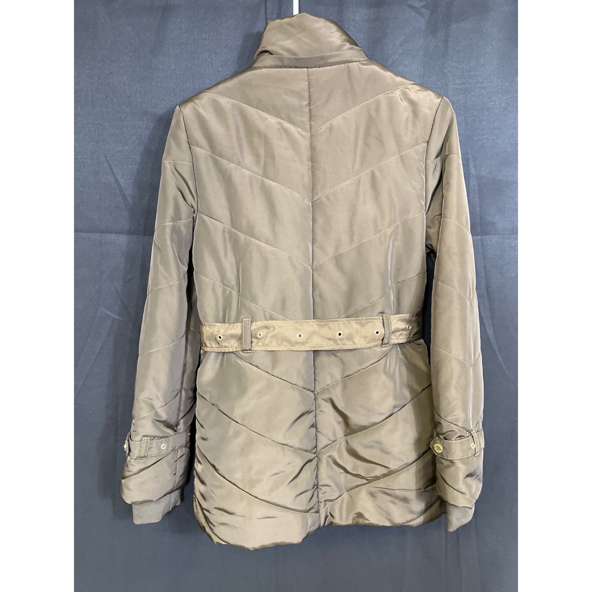 Express Express SKU 7920 Womens Olive Green Parka Jacket With Belt S Size S / US 4 / IT 40 - 2 Thumbnail