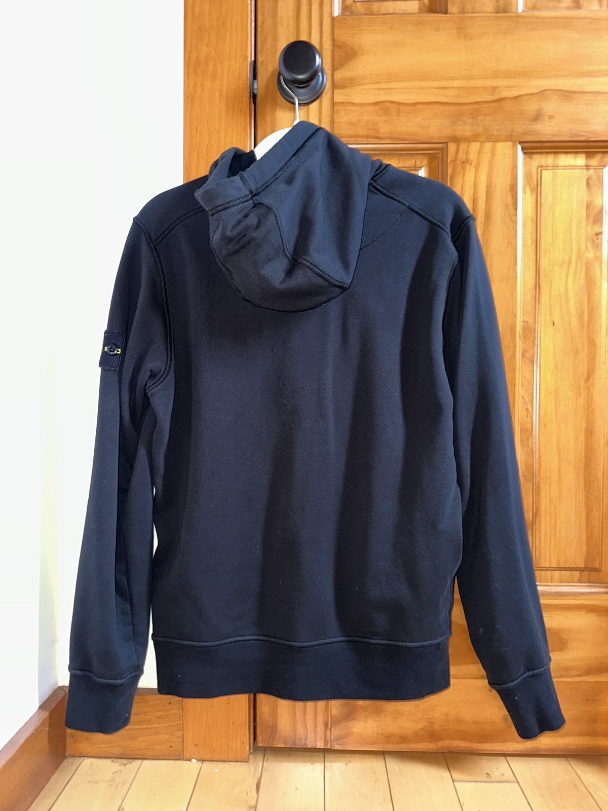 image of Black Stone Island Hoodie, Men's (Size Small)