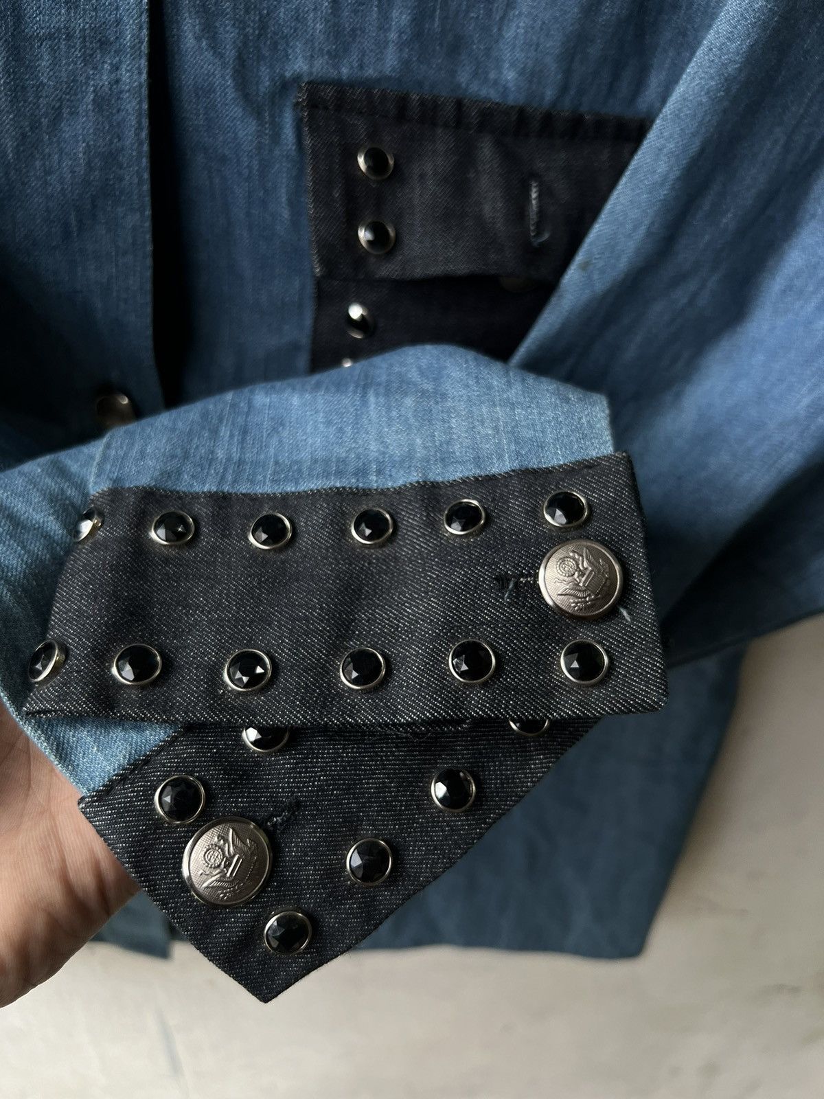 20471120 × Japanese Brand Studded Denim Shirt Bec Size US M / EU 48-50 / 2 - 8 Thumbnail