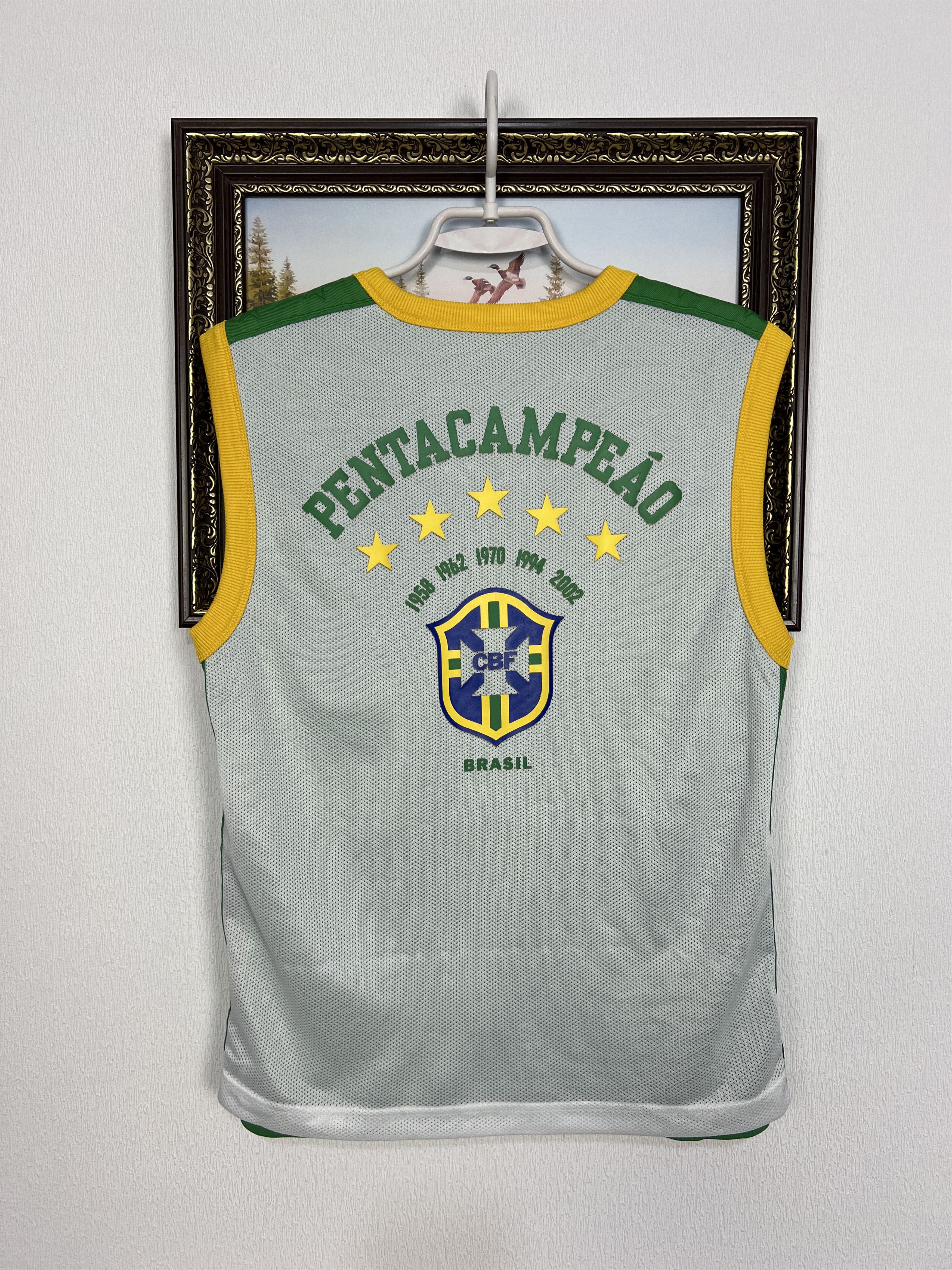 Nike Brazil Reversible Train Shirt Vest Soccer National Jersey Size M / US 6-8 / IT 42-44 - 6 Thumbnail