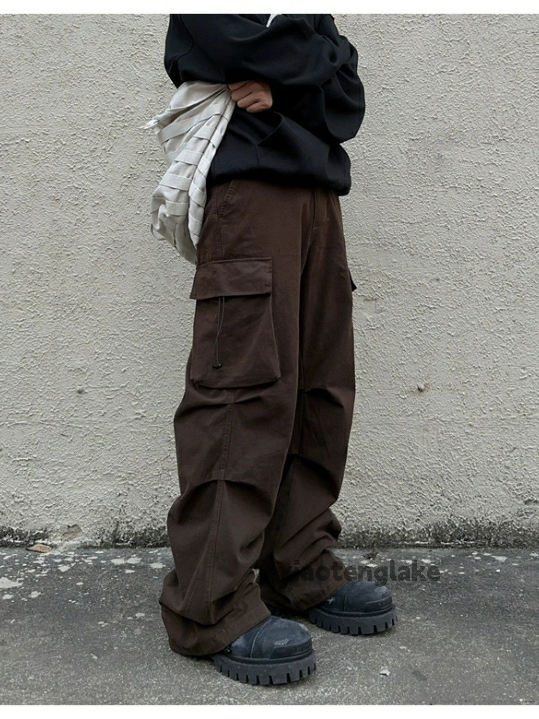 Designer × Japanese Brand × Vintage washed faded utility loose baggy pleated cargo pants Size US 30 / EU 46 - 4 Thumbnail