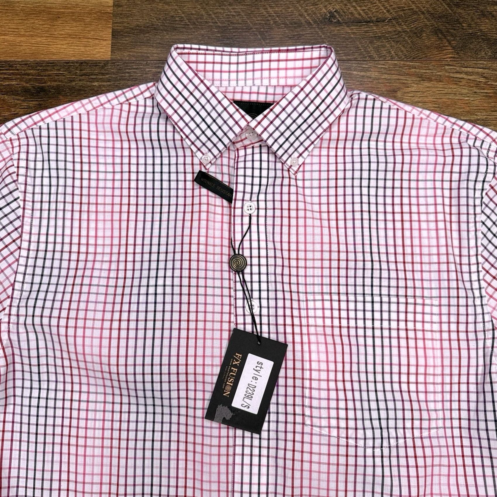 Vintage FX Fusion Shirt Mens Medium Red Check Button Up Wrinkle Resistant New Size US M / EU 48-50 / 2 - 5 Thumbnail
