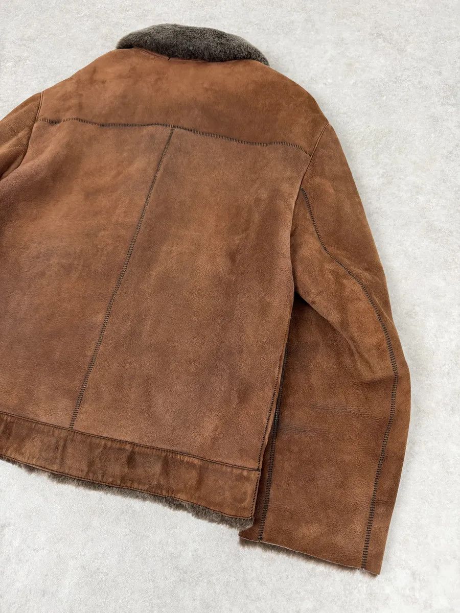 Prada Prada Brown Italian Sheep Dyed Fur Shearling Leather Jacket Size US M / EU 48-50 / 2 - 4 Thumbnail